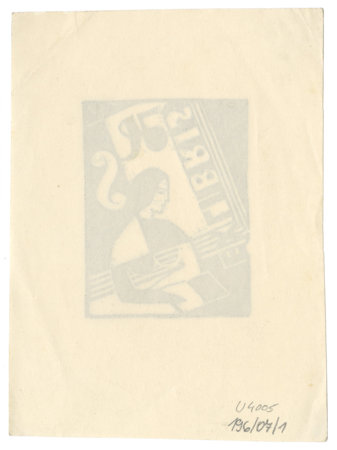 Náhledový obrázek EX LIBRIS HS (Hubert Sekera?) - 1