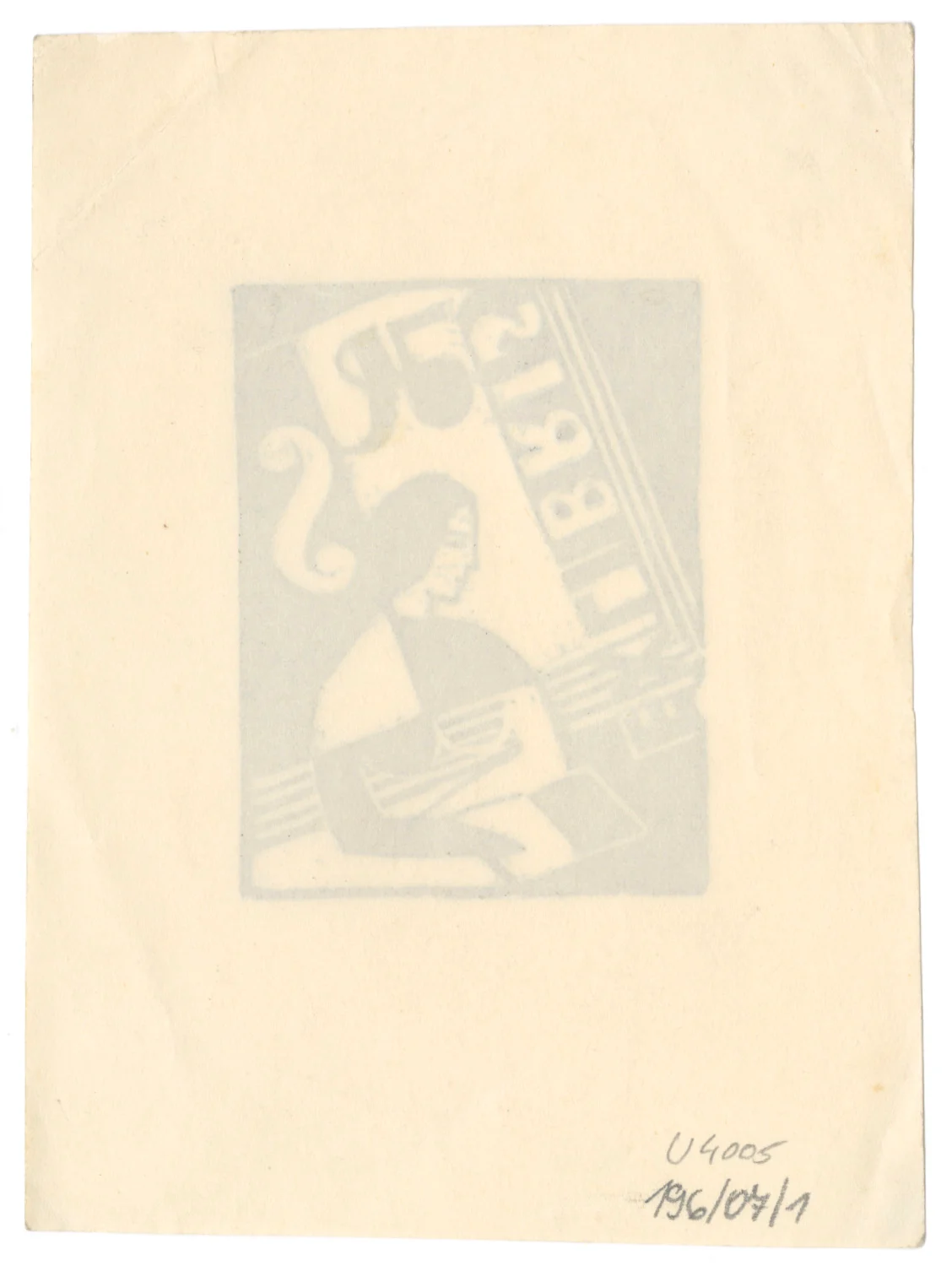Náhledový obrázek předmětu EX LIBRIS HS (Hubert Sekera?)