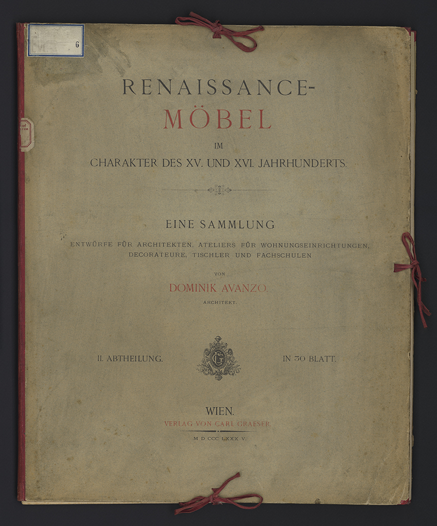 Náhledový obrázek Avanzo, Dominik: Renaissance-Möbel im Charakter des XV. und XVI. Jahrhunderts - 1