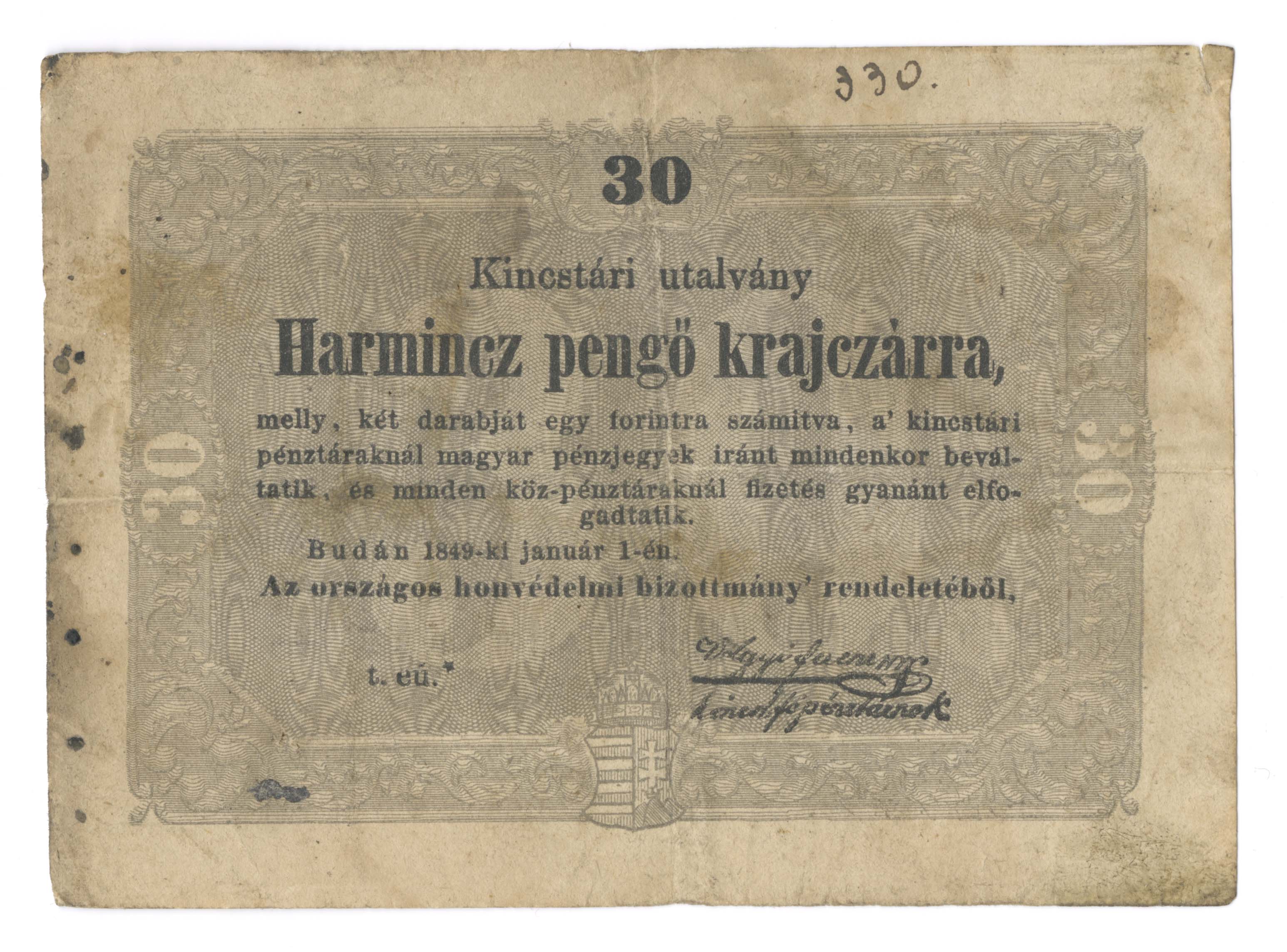 Náhledový obrázek Poukázka 30 krejcarů - 1