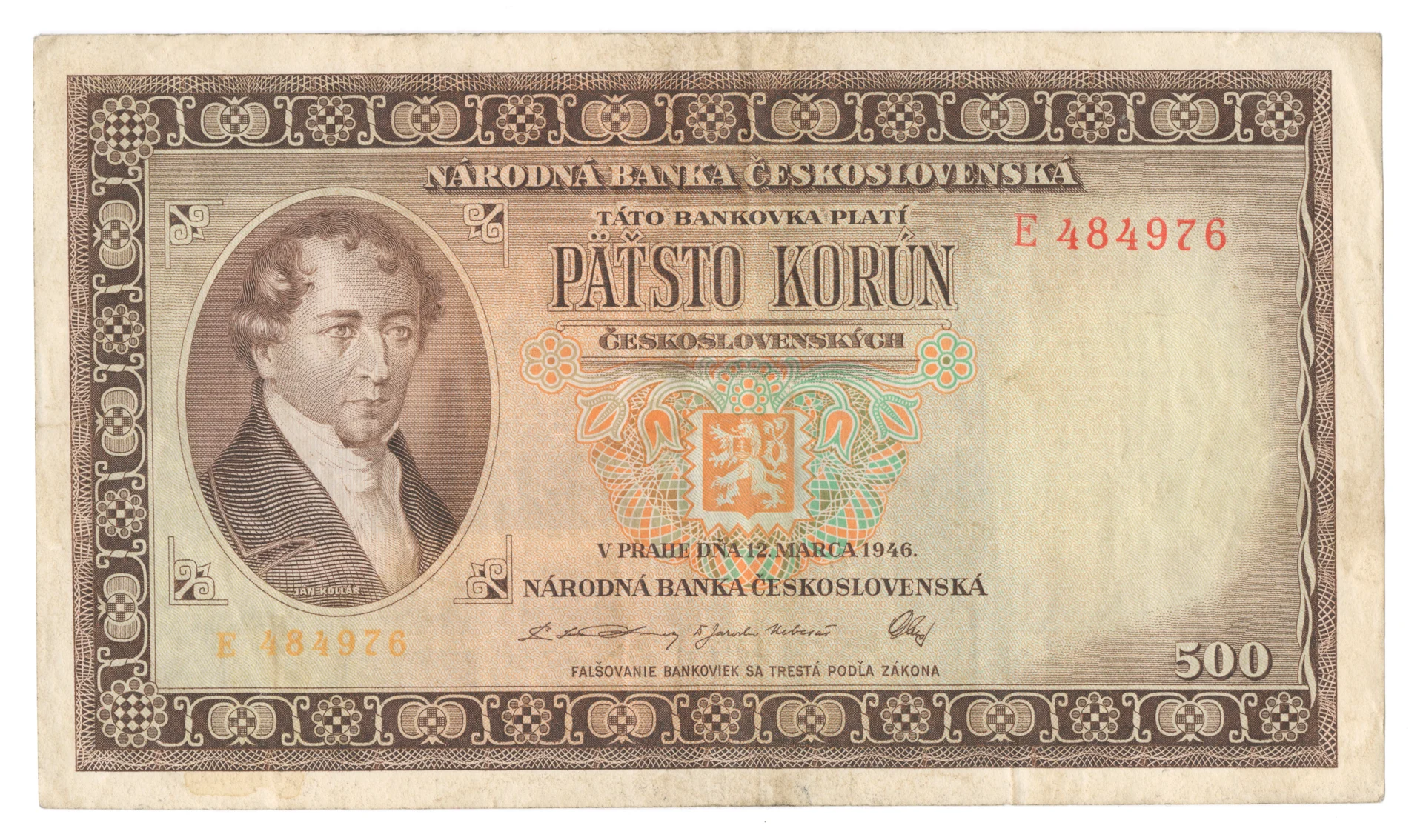 Obrázek Bankovka 500 korun