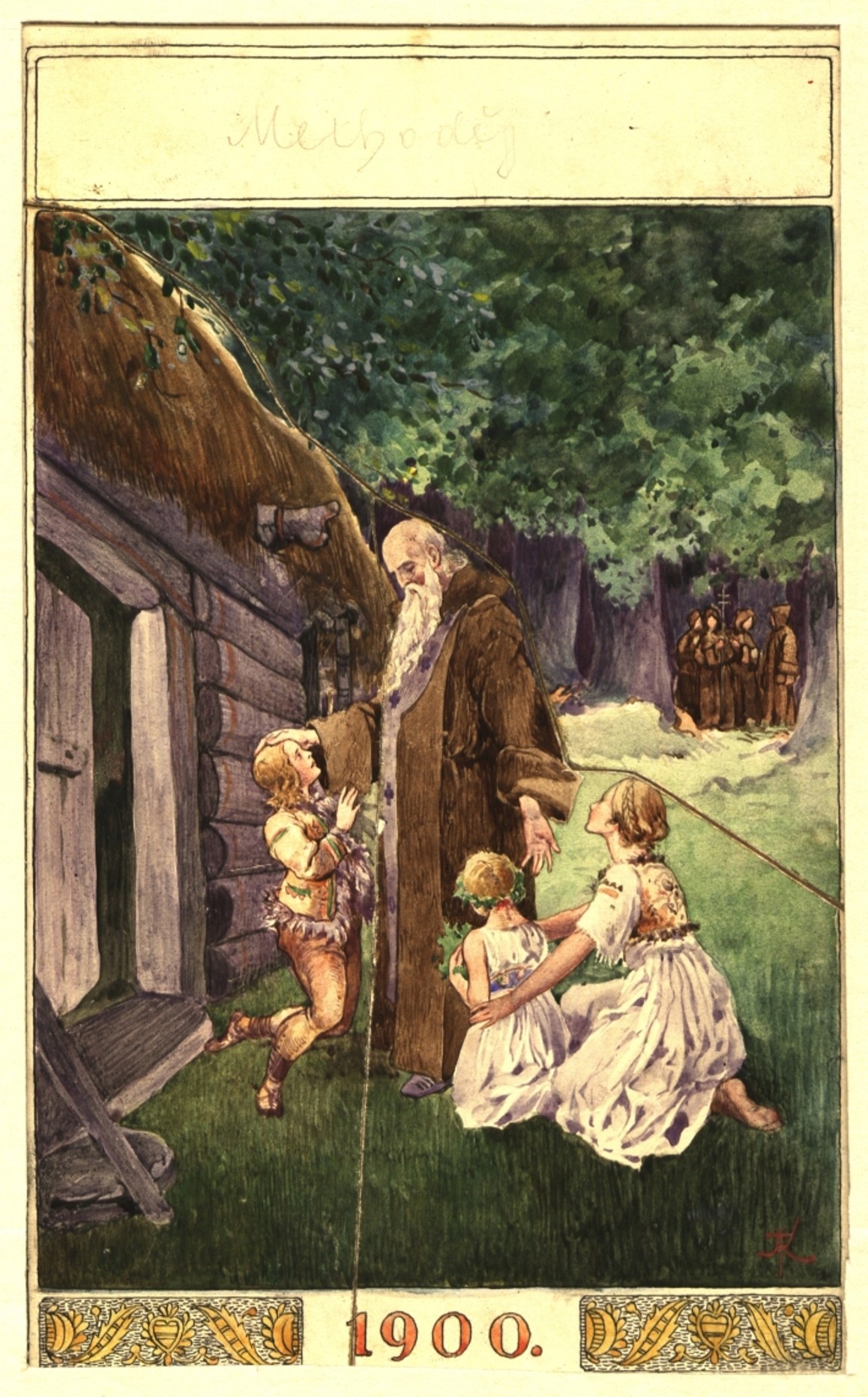 Náhledový obrázek Ilustrace - Methoděj, zábavně-poučný kalendář na obyčejný rok 1900 - 1