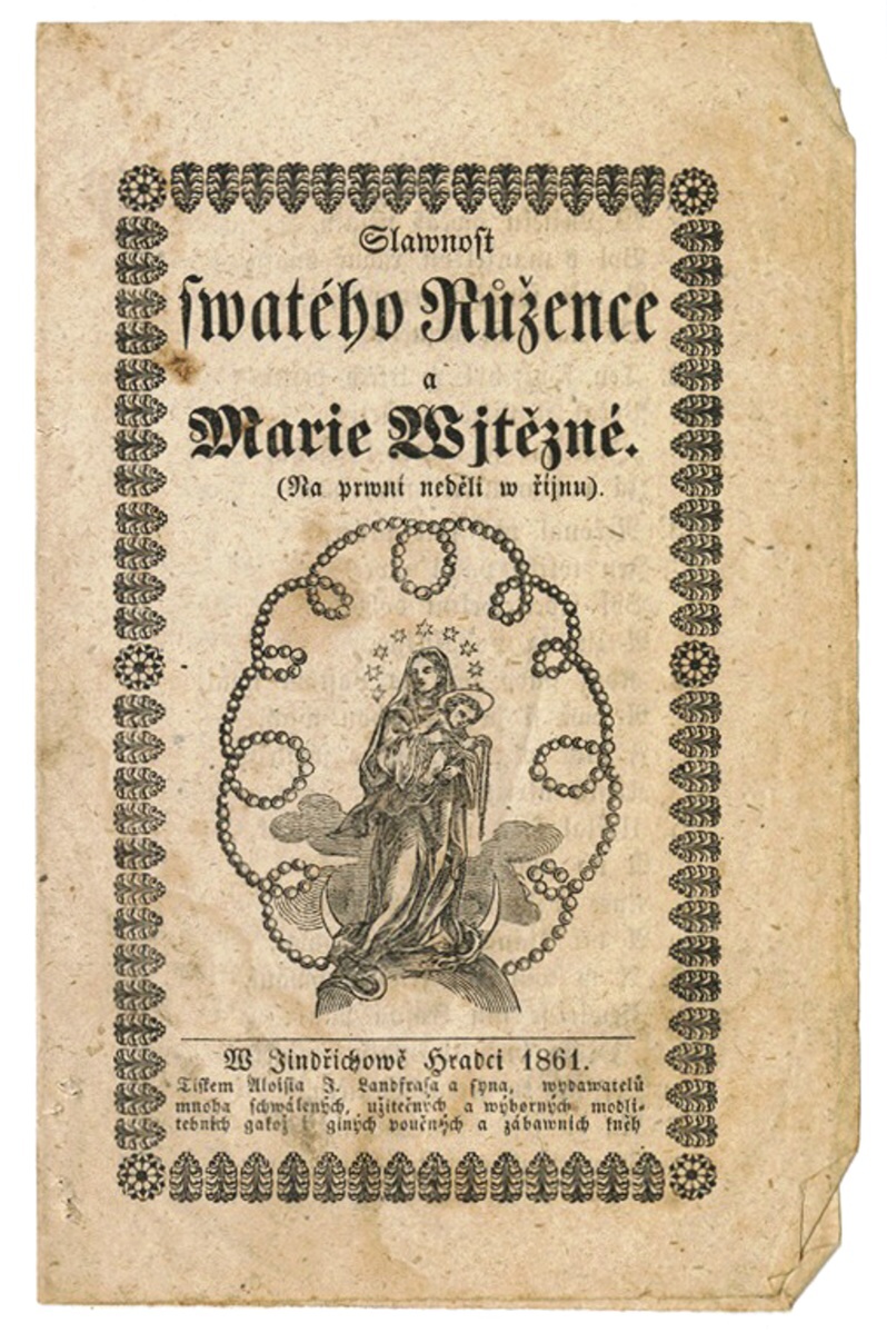 Náhledový obrázek Slavnost swatého Růžence a Marie Wjtězné. (Na prwní neděli w říjnu) - 1