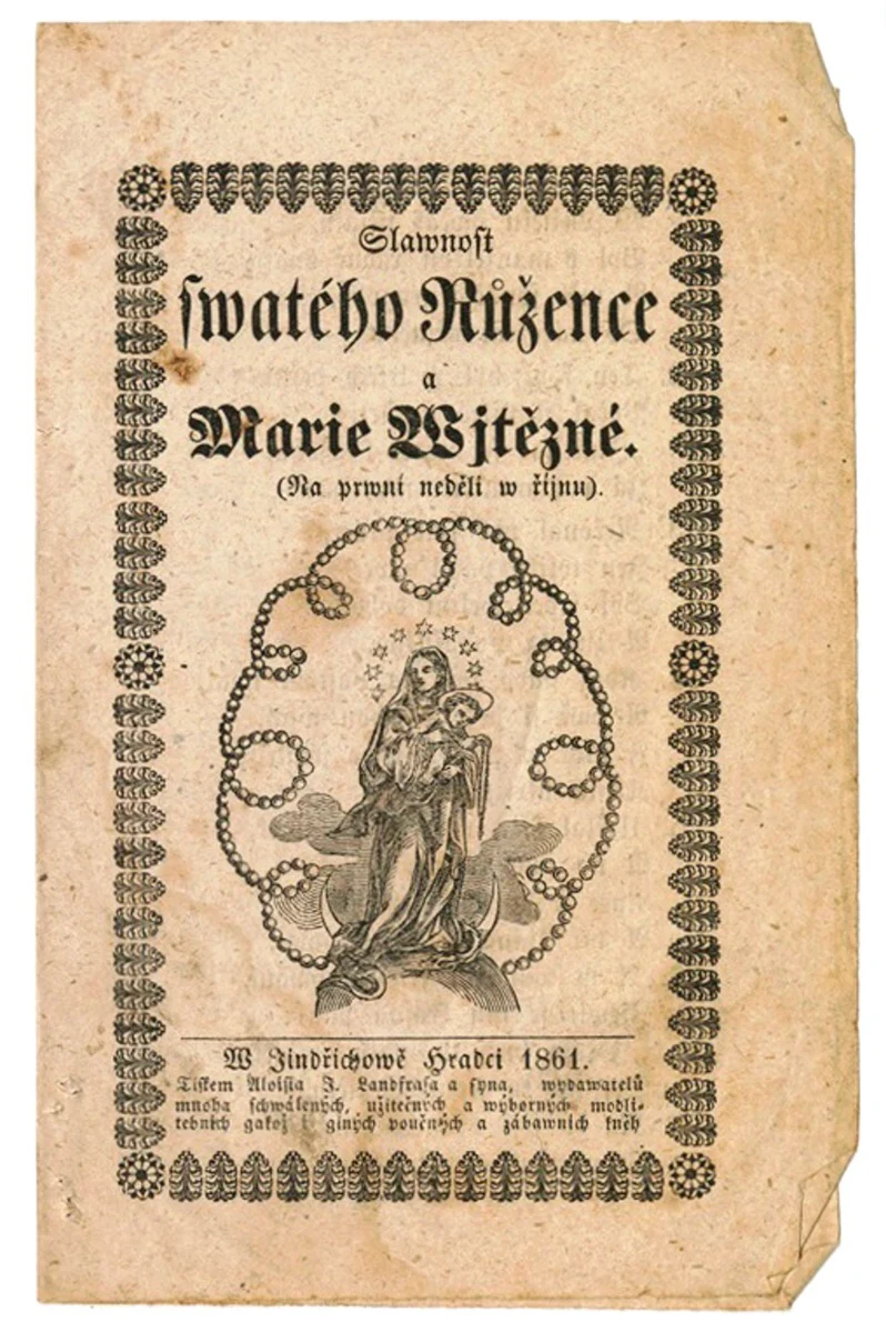 Náhledový obrázek předmětu Slavnost swatého Růžence a Marie Wjtězné. (Na prwní neděli w říjnu)