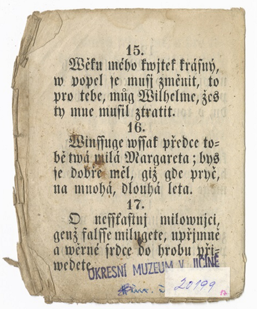 Náhledový obrázek Smutný a strassliwý sen Wilhelma newěrného swé milence - 5