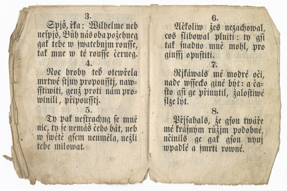 Náhledový obrázek Smutný a strassliwý sen Wilhelma newěrného swé milence - 3