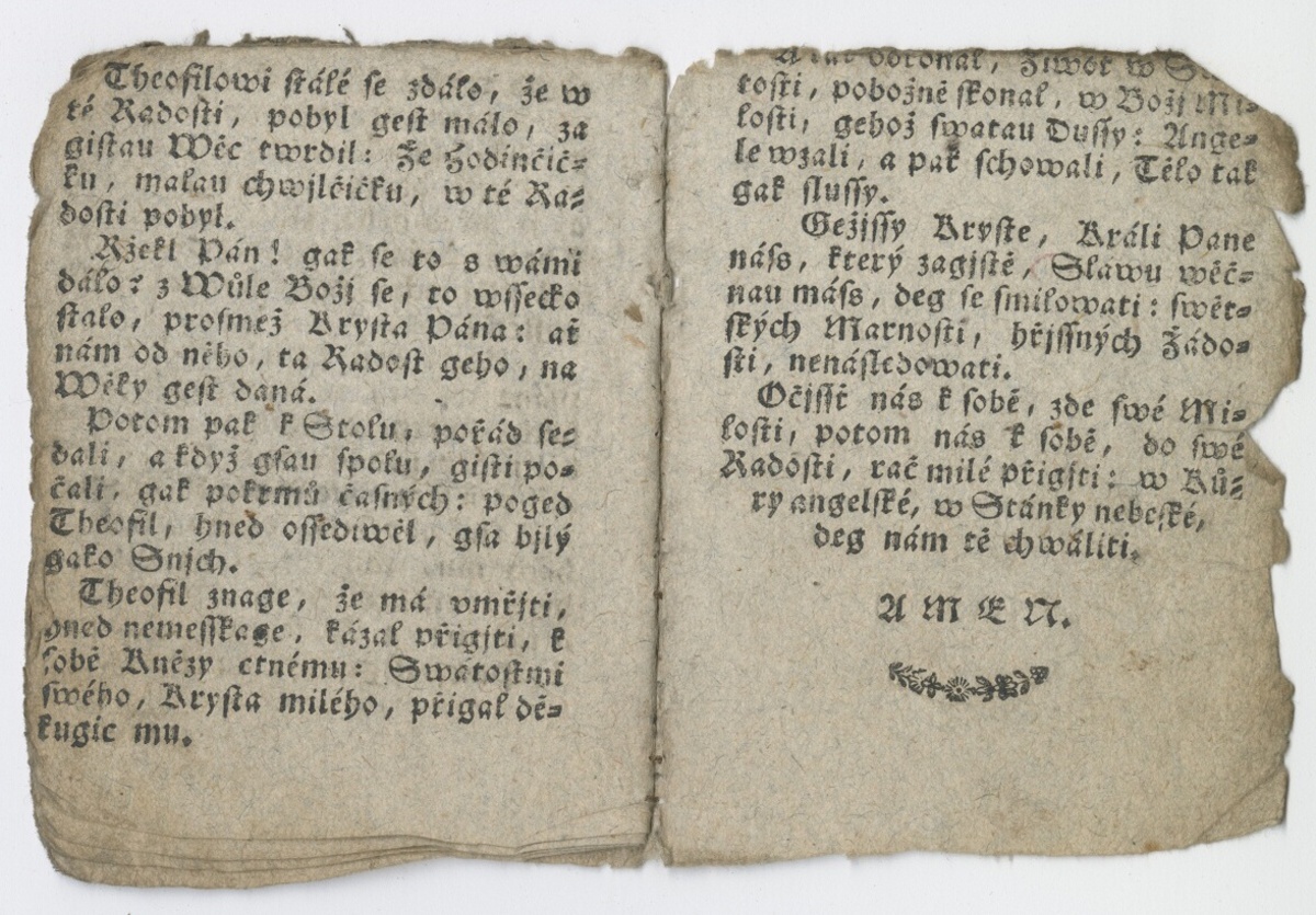 Náhledový obrázek Diwný přjběh o Theofilowi Mládency, na gehožto Swadbě Angel přitomný byl, což se lépe z této Pjsně wyrozuměti může - 8