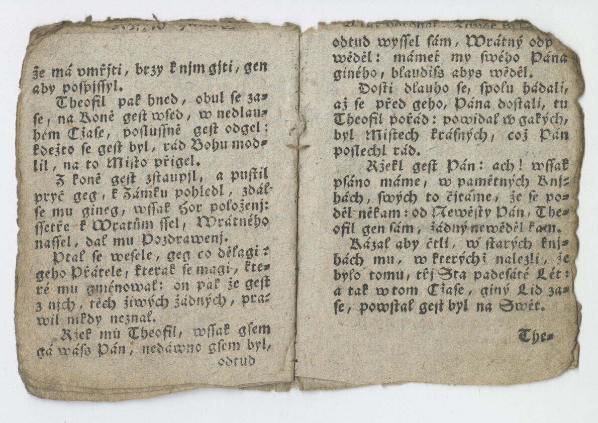 Náhledový obrázek Diwný přjběh o Theofilowi Mládency, na gehožto Swadbě Angel přitomný byl, což se lépe z této Pjsně wyrozuměti může - 7