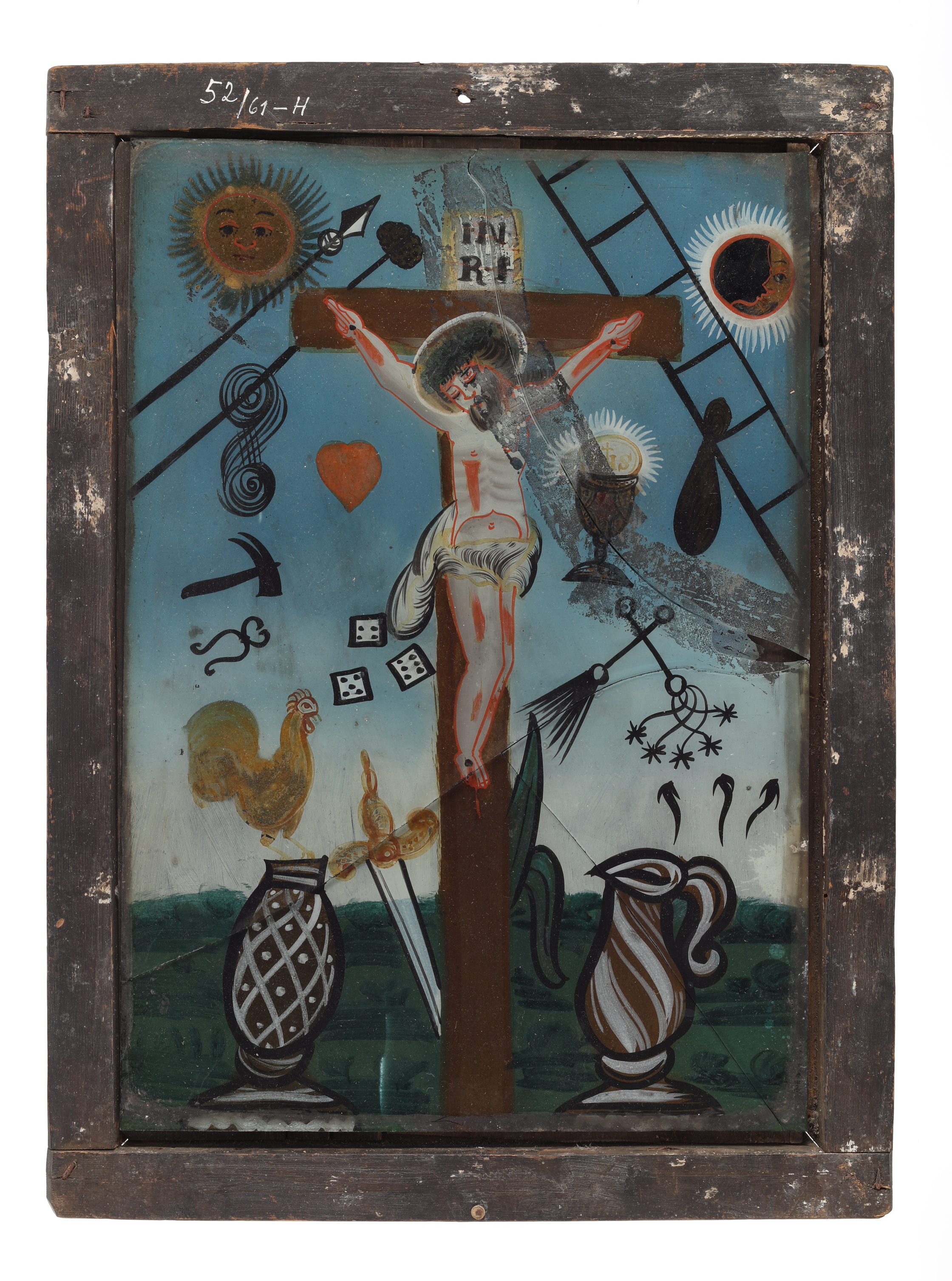 Náhledový obrázek Arma Christi (podmalba na skle) - 1