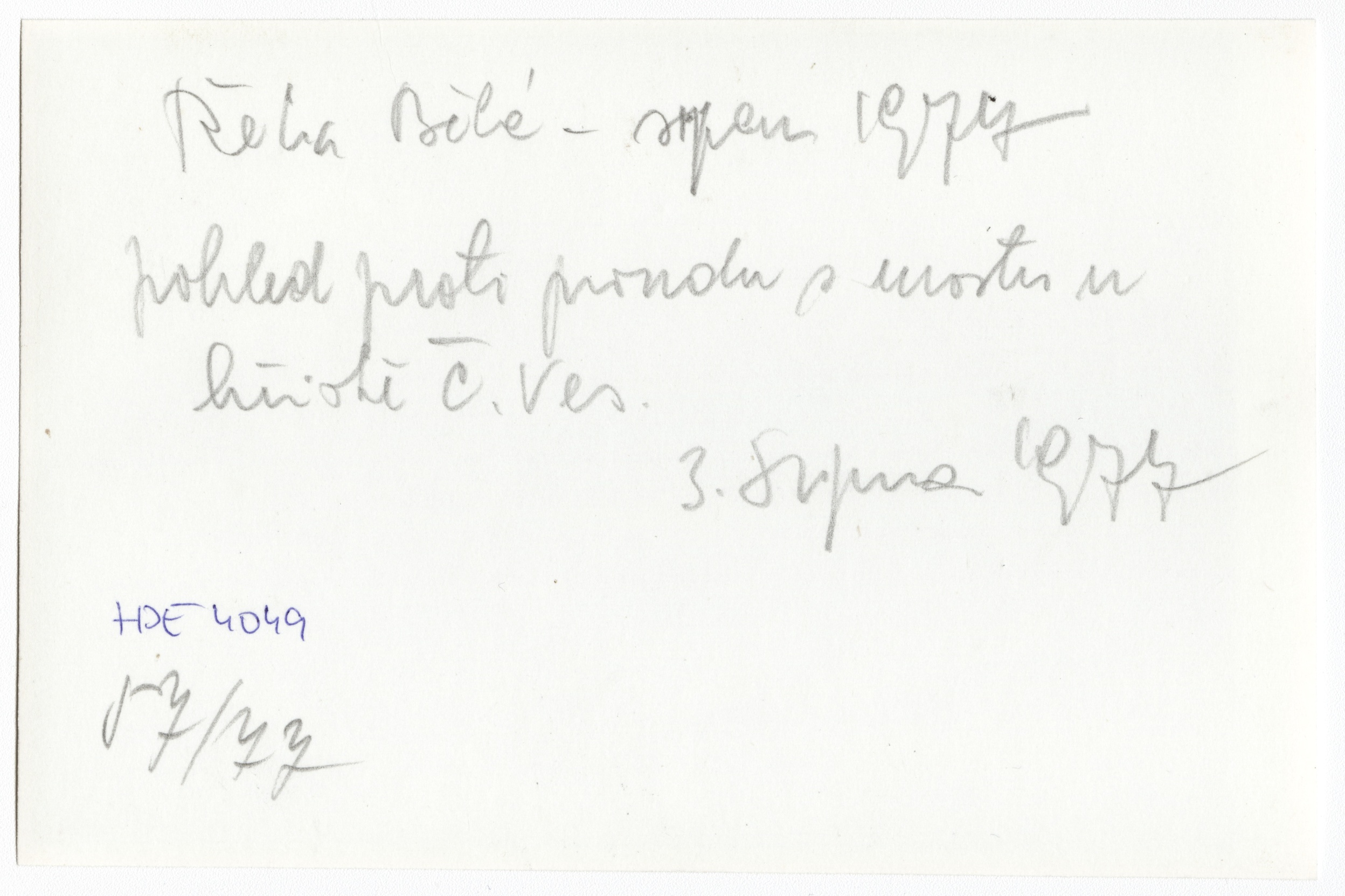 Náhledový obrázek Povodeň r. 1977: Česká Ves (čb. fotografie) - 2