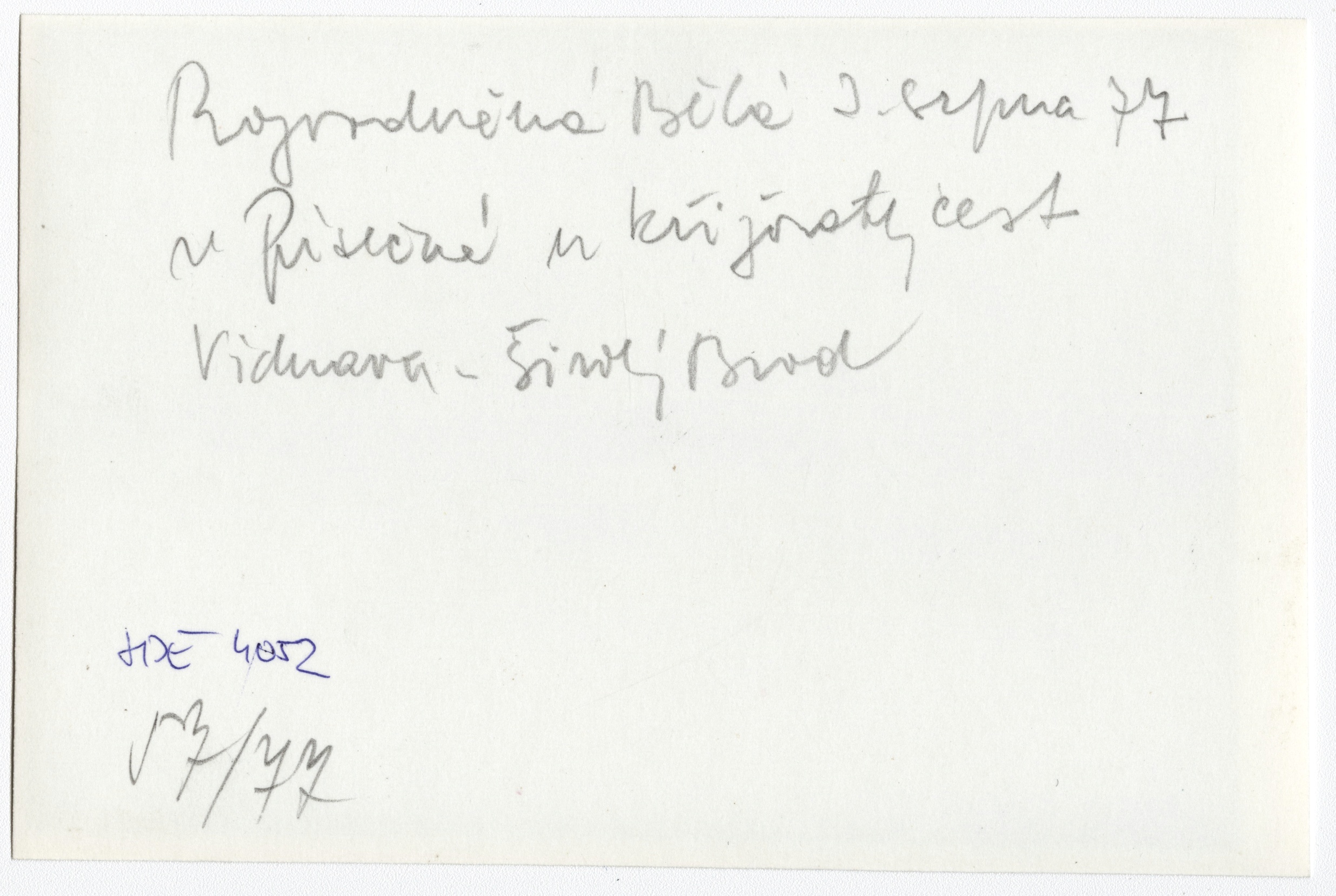 Náhledový obrázek Povodeň r. 1977: Písečná (čb. fotografie) - 2