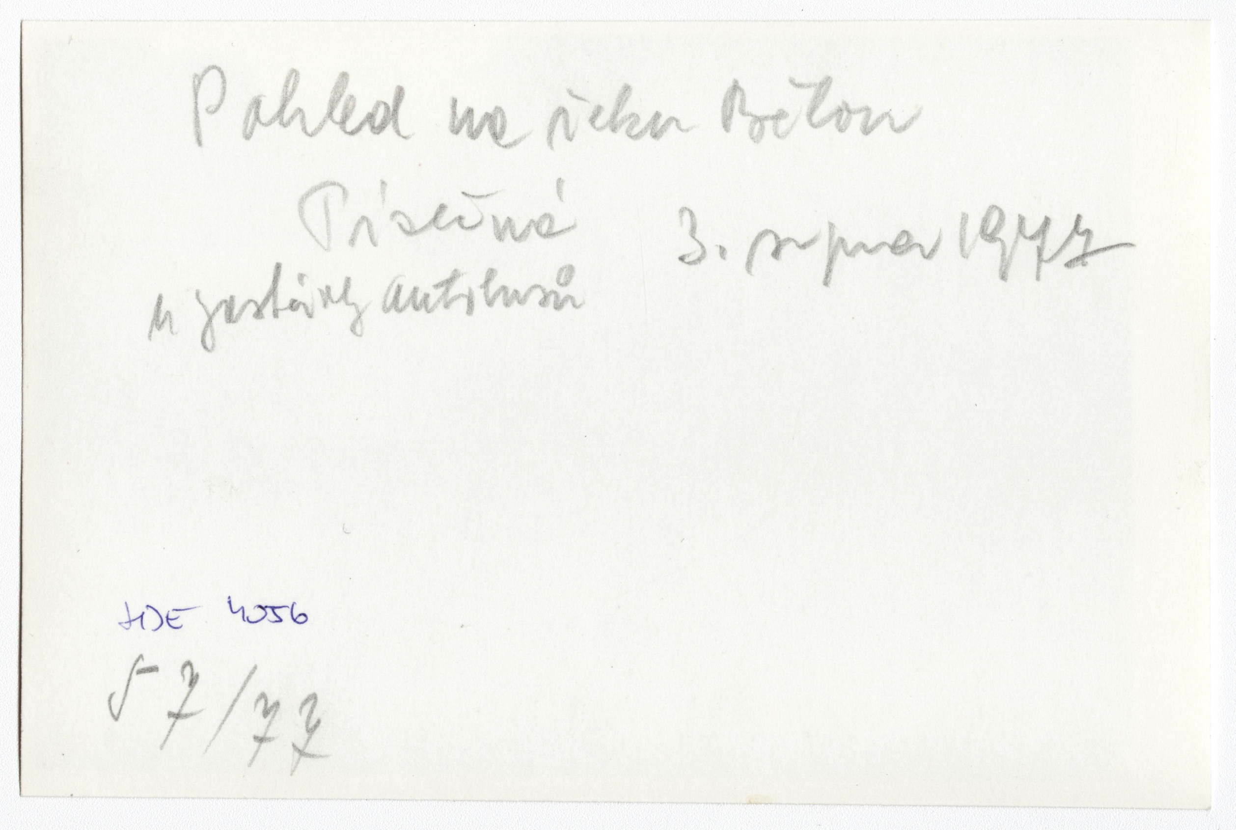 Náhledový obrázek Povodeň r. 1977: Písečná (čb. fotografie) - 2