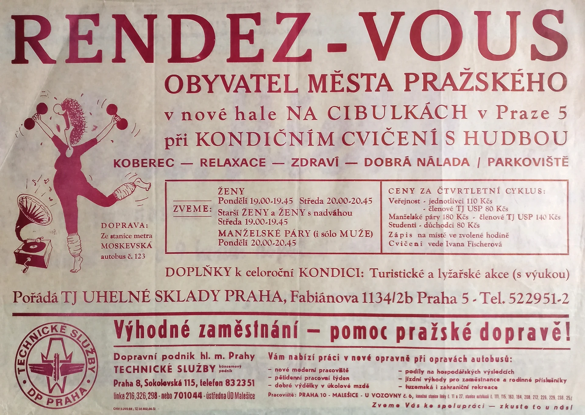 Náhledový obrázek předmětu Rendez-vous obyvatel města pražského. Kondiční cvičení s hudbou