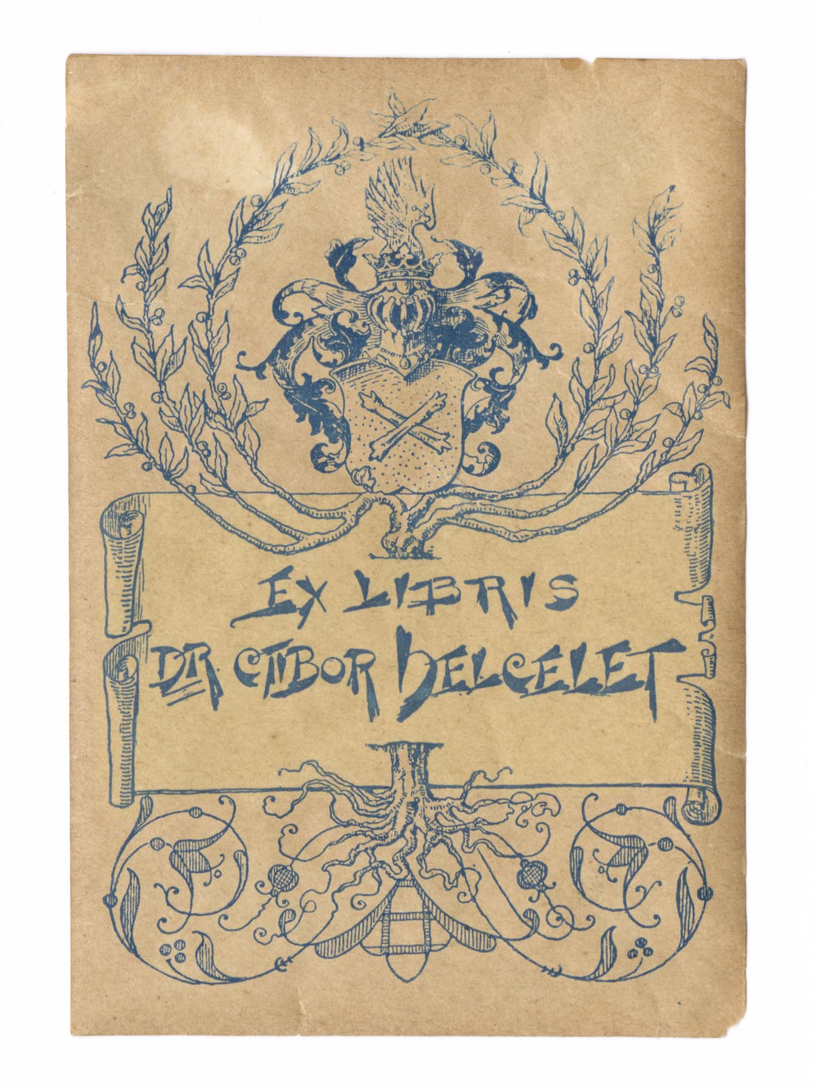 Náhledový obrázek Ex libris Dr. Ctibor Helcelet - 1