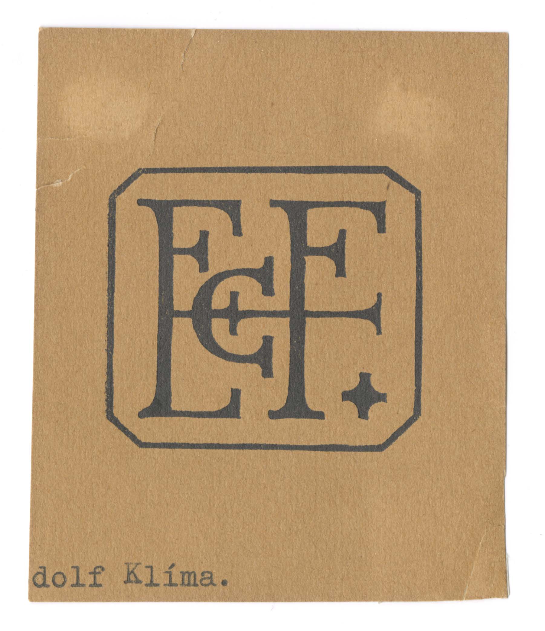 Náhledový obrázek Ex libris E. C .F - 1