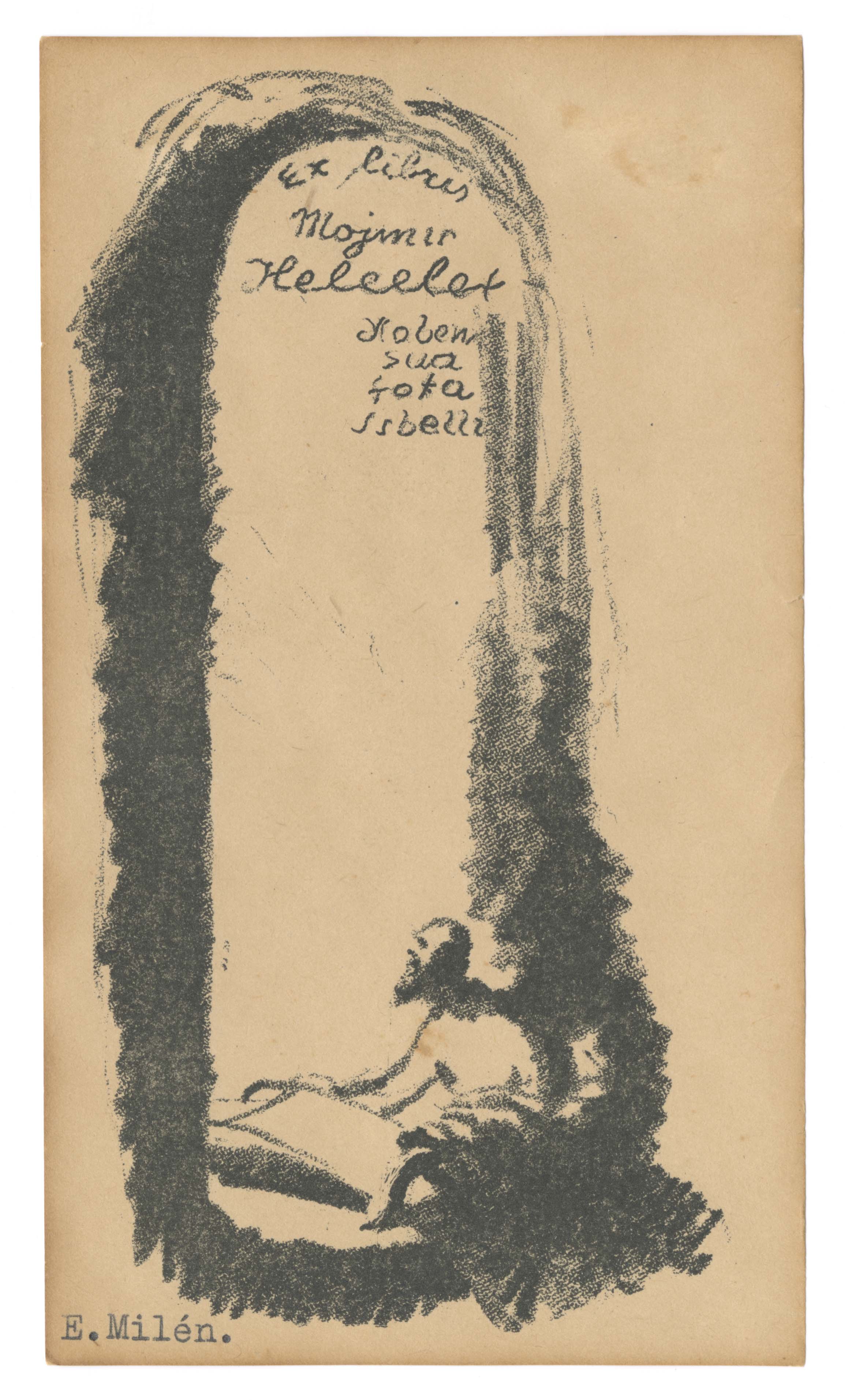 Náhledový obrázek Ex libris Mojmír Helcelet - 1