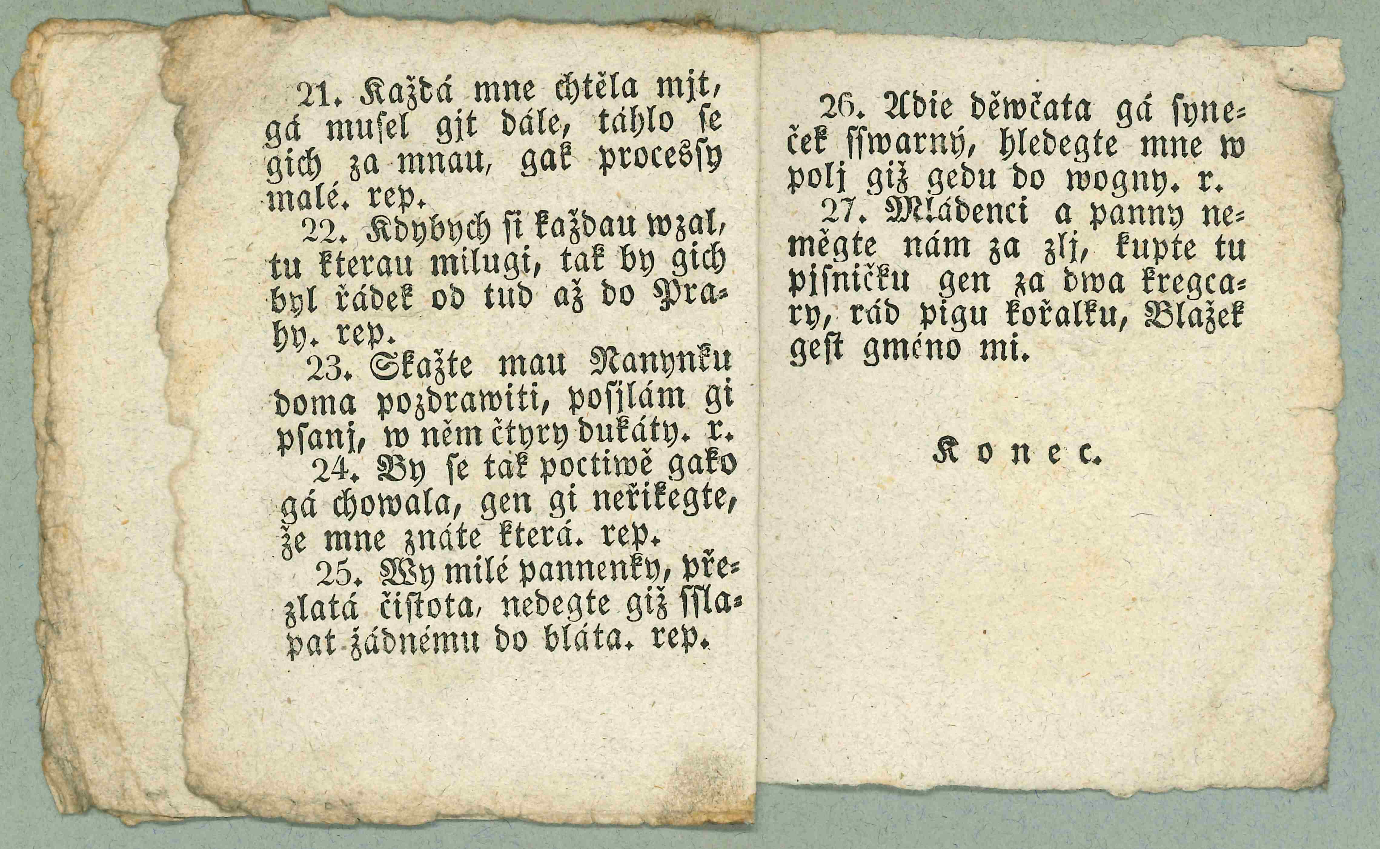 Náhledový obrázek Kramářské písně - Písně pro mládence a panny - 4