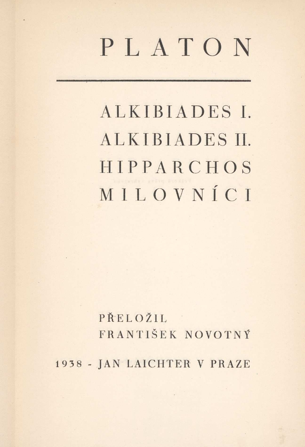 Náhledový obrázek Alkibiades I., Alkibiades II., Hipparchos, Milovníci - 5