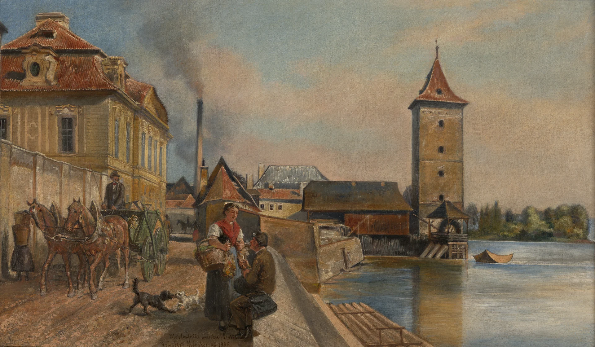 Náhledový obrázek předmětu Smíchovské nábřeží roku 1855