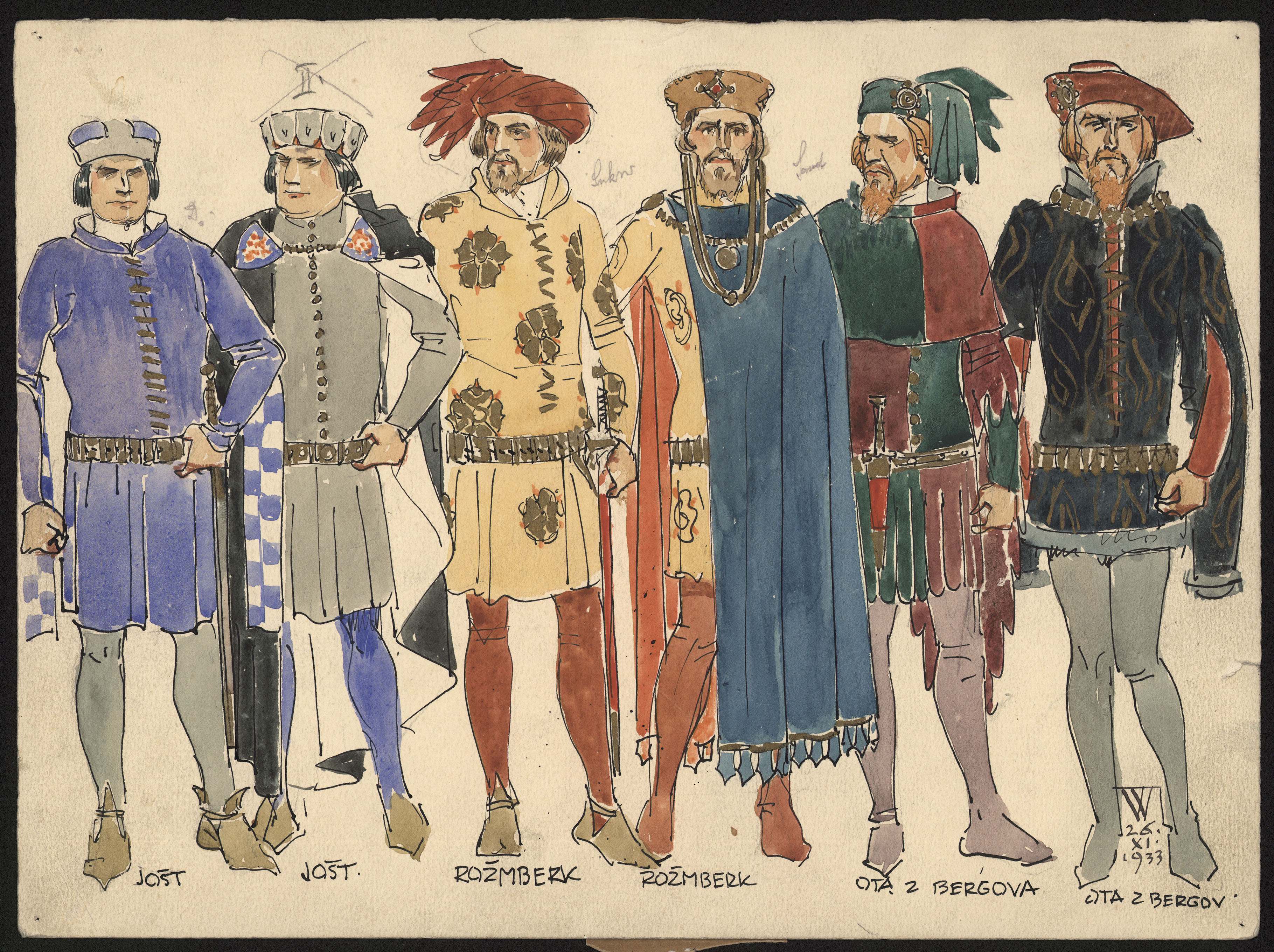 Náhledový obrázek Kostýmní návrh: Král Václav IV. - 1