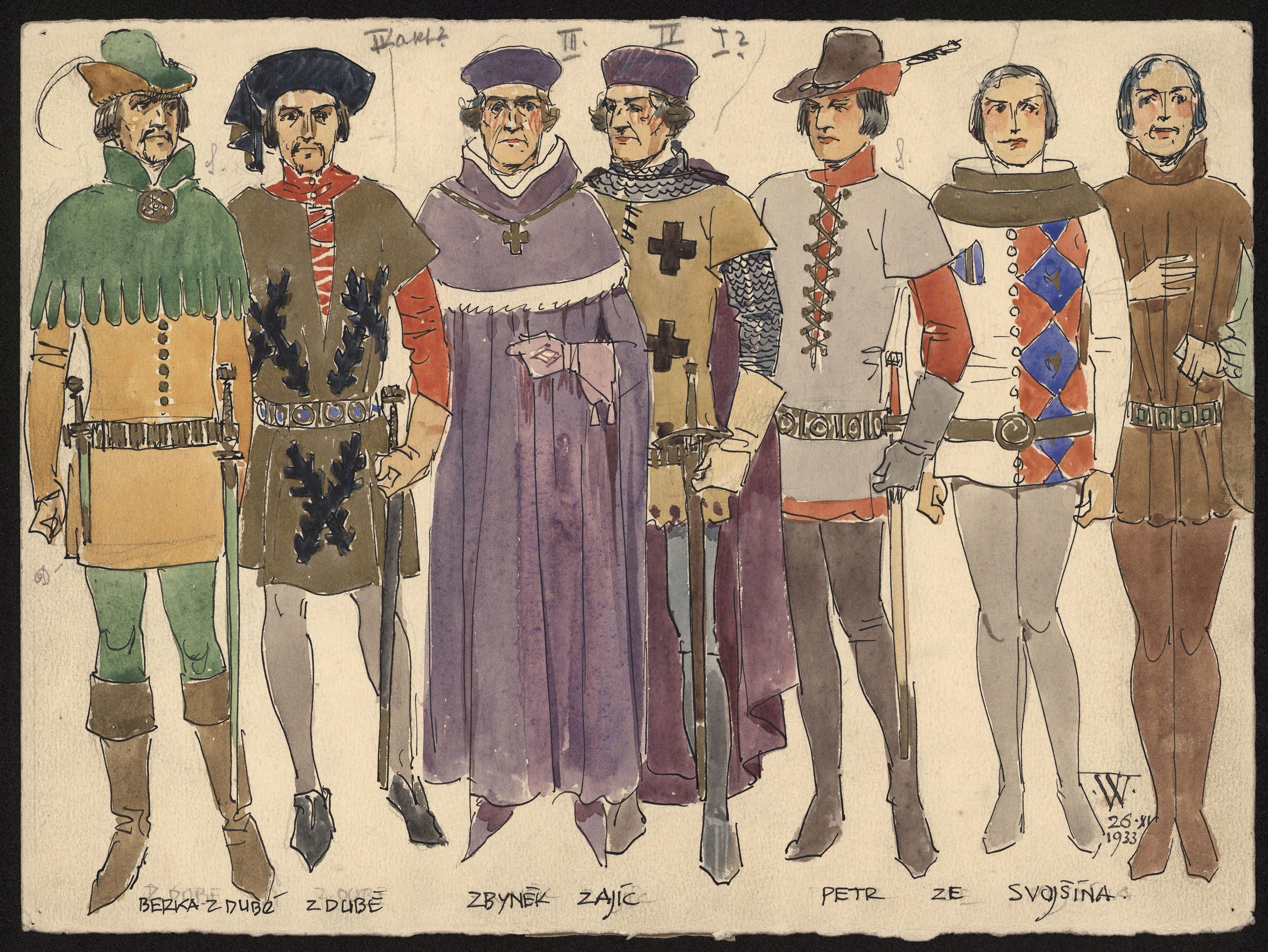 Náhledový obrázek Kostýmní návrh: Král Václav IV. - 1