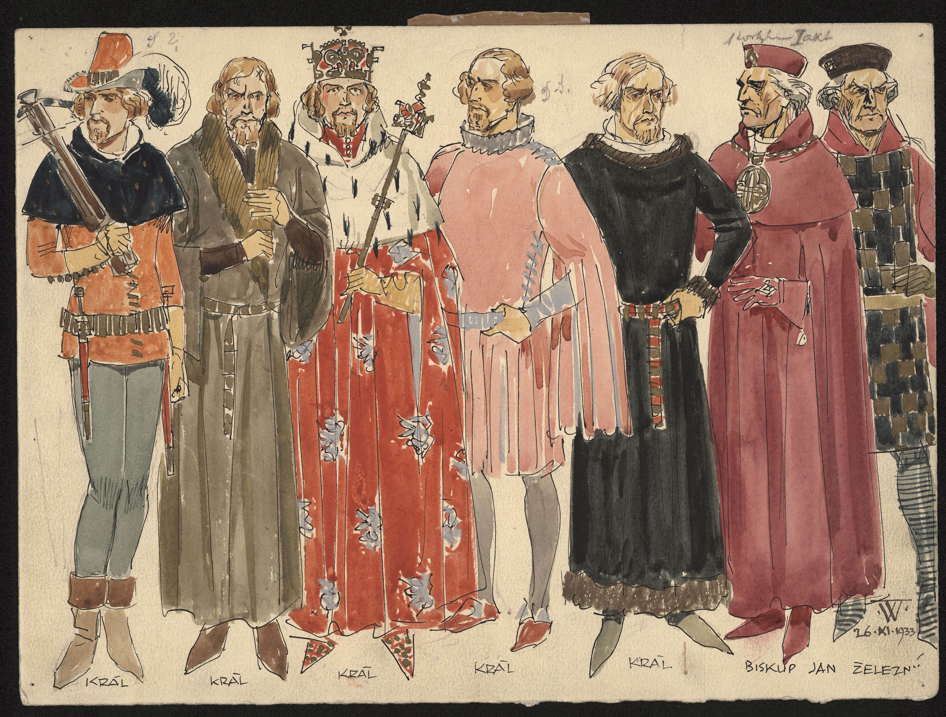 Náhledový obrázek Kostýmní návrh: Král Václav IV. - 1