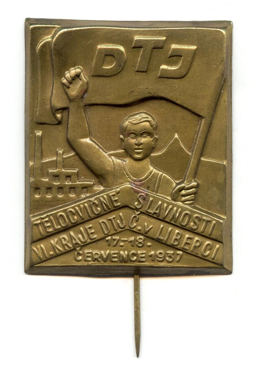 Náhledový obrázek předmětu Odznak upomínkový - Tělocvičné slavnosti VI. kraje DTJ Č. v Liberci 17. - 18. července 1937