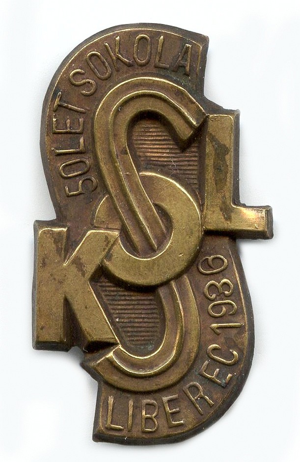 Náhledový obrázek Odznak upomínkový - 50 let Sokola v Liberci, 1936 - 1
