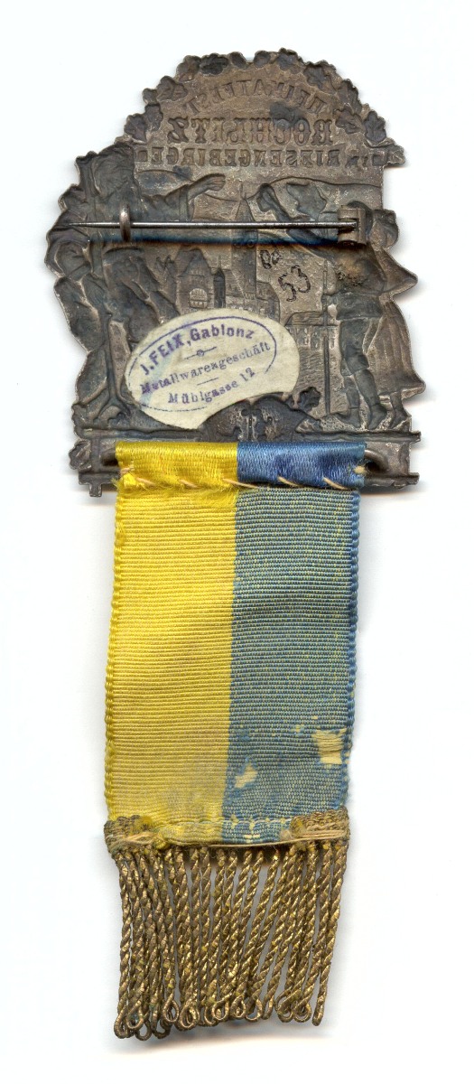Náhledový obrázek Odznak upomínkový - Vlastenecká slavnost v Rokytnici nad Jizerou 18. - 21. července 1908 - 2