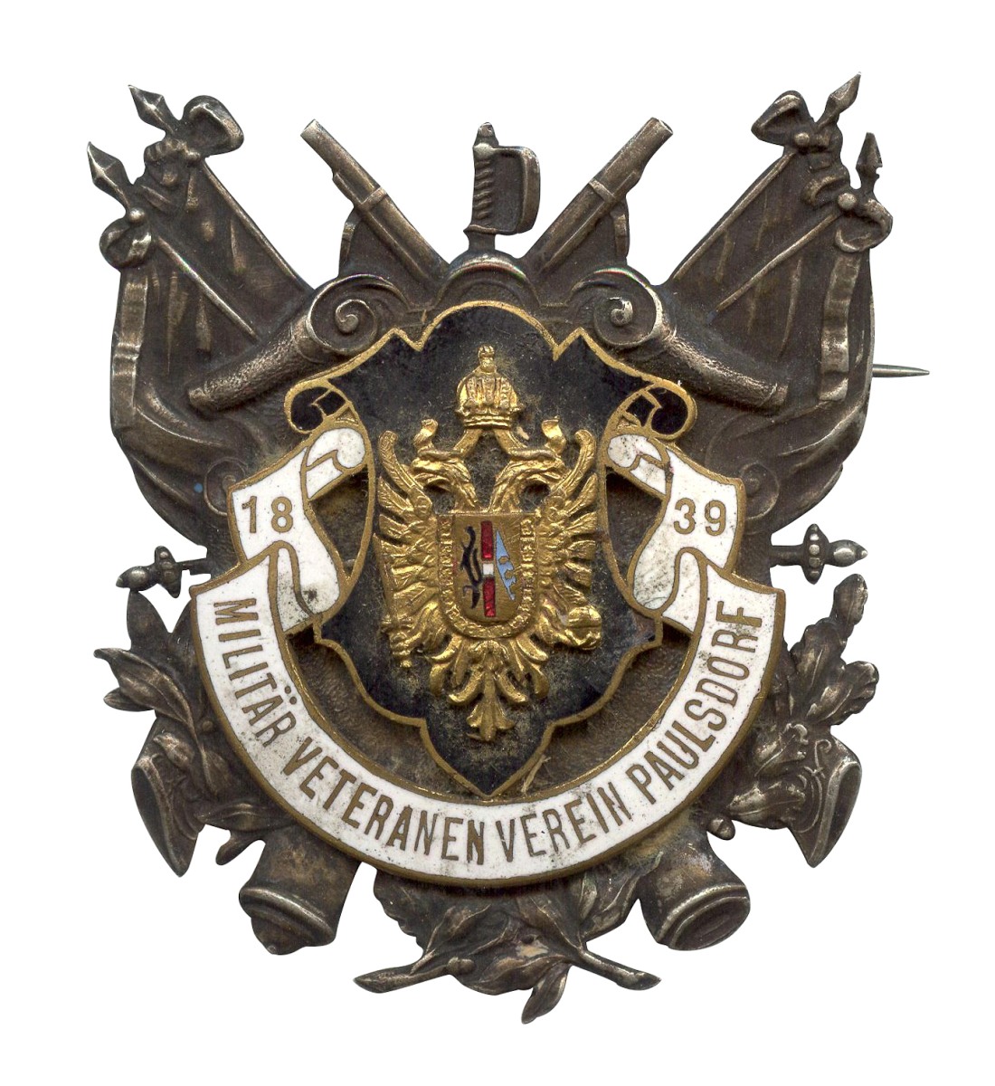 Náhledový obrázek Odznak spolkový - Spolek vojenských vysloužilců z Pavlovic, 1839 - 1