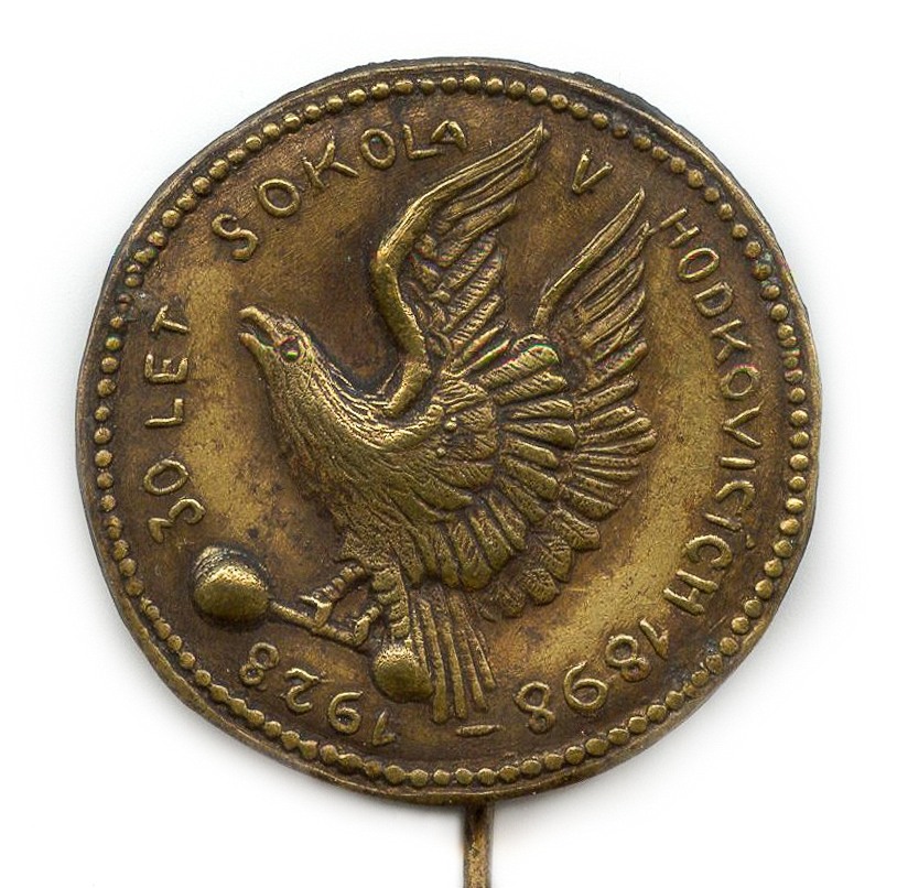 Náhledový obrázek Odznak upomínkový - 30 let Sokola v Hodkovicích nad Mohelkou, 1898-1928 - 1