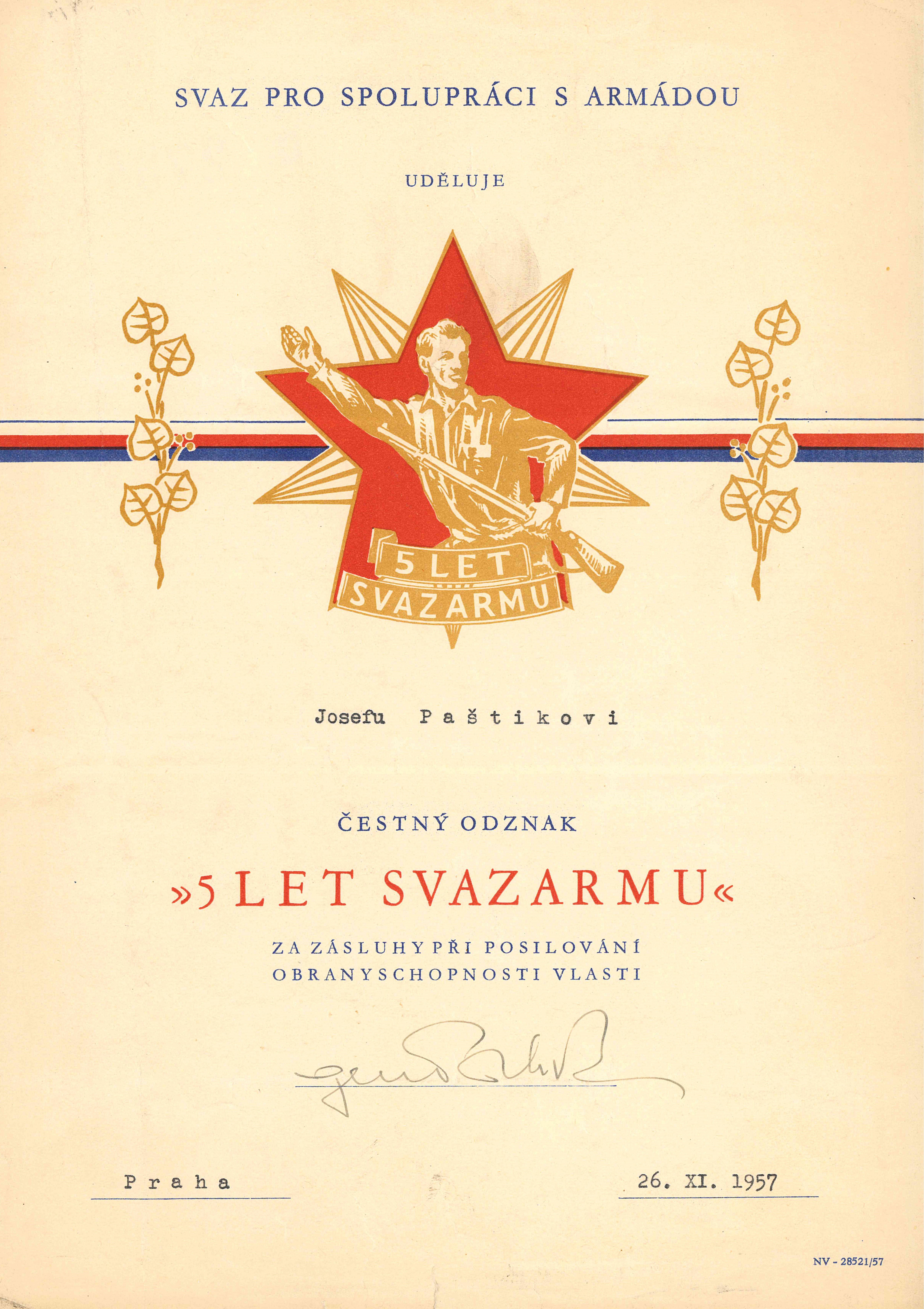 Náhledový obrázek Svazarm. Čestný odznak - 1