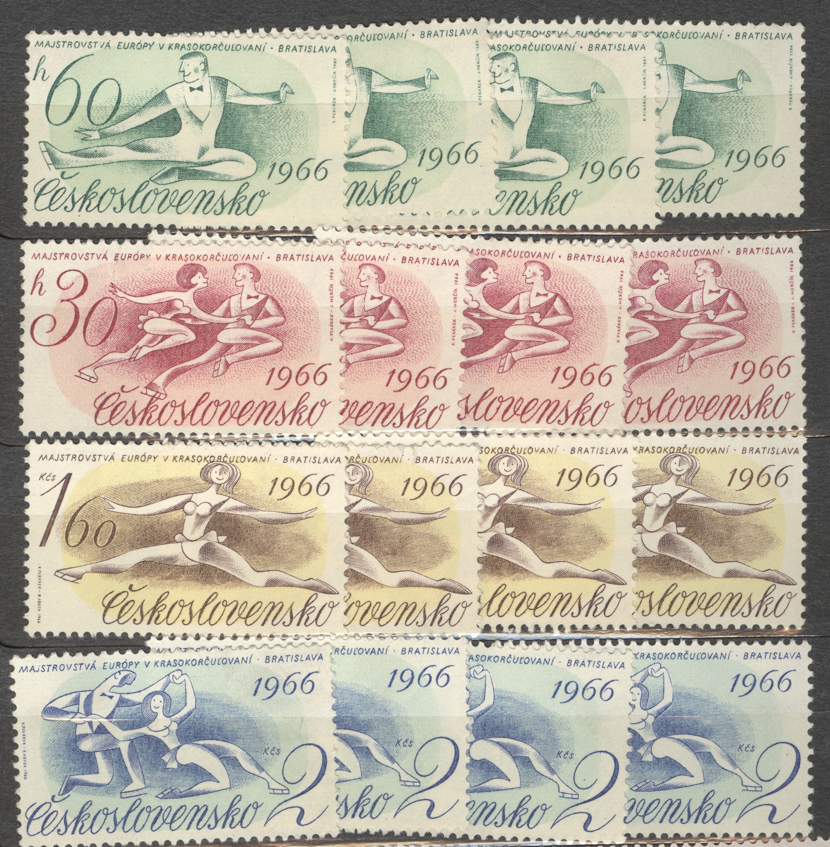 Náhledový obrázek Mistrovství Evropy v krasobruslení. Československo 1966 - 1