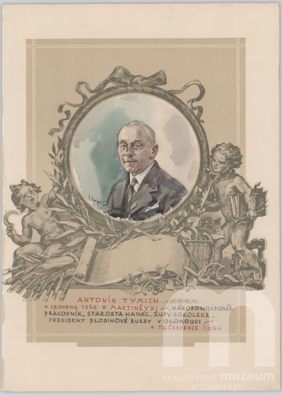 Náhledový obrázek Portrét Antonína Tymicha - 1