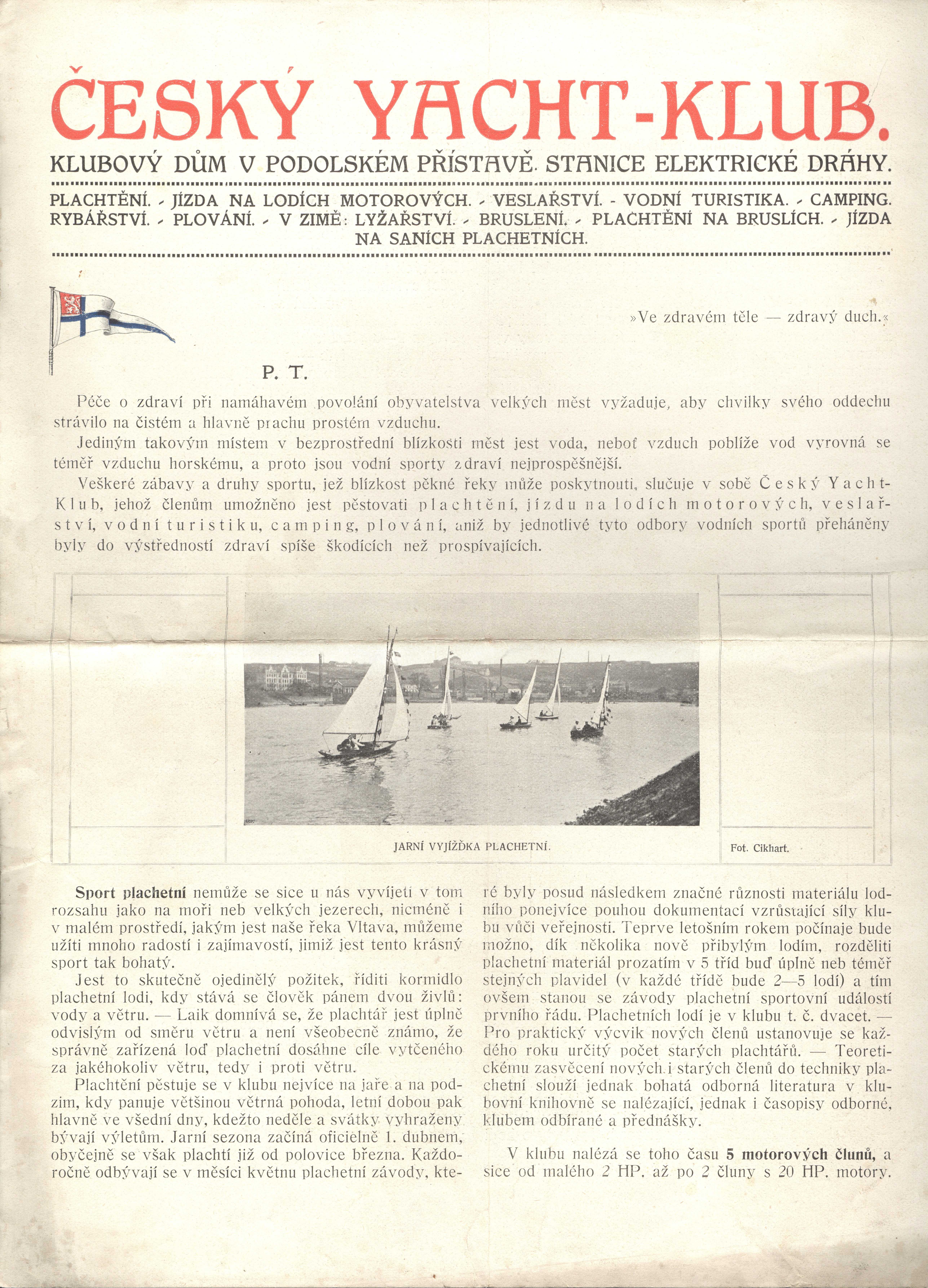 Náhledový obrázek Český Yacht Klub - 1