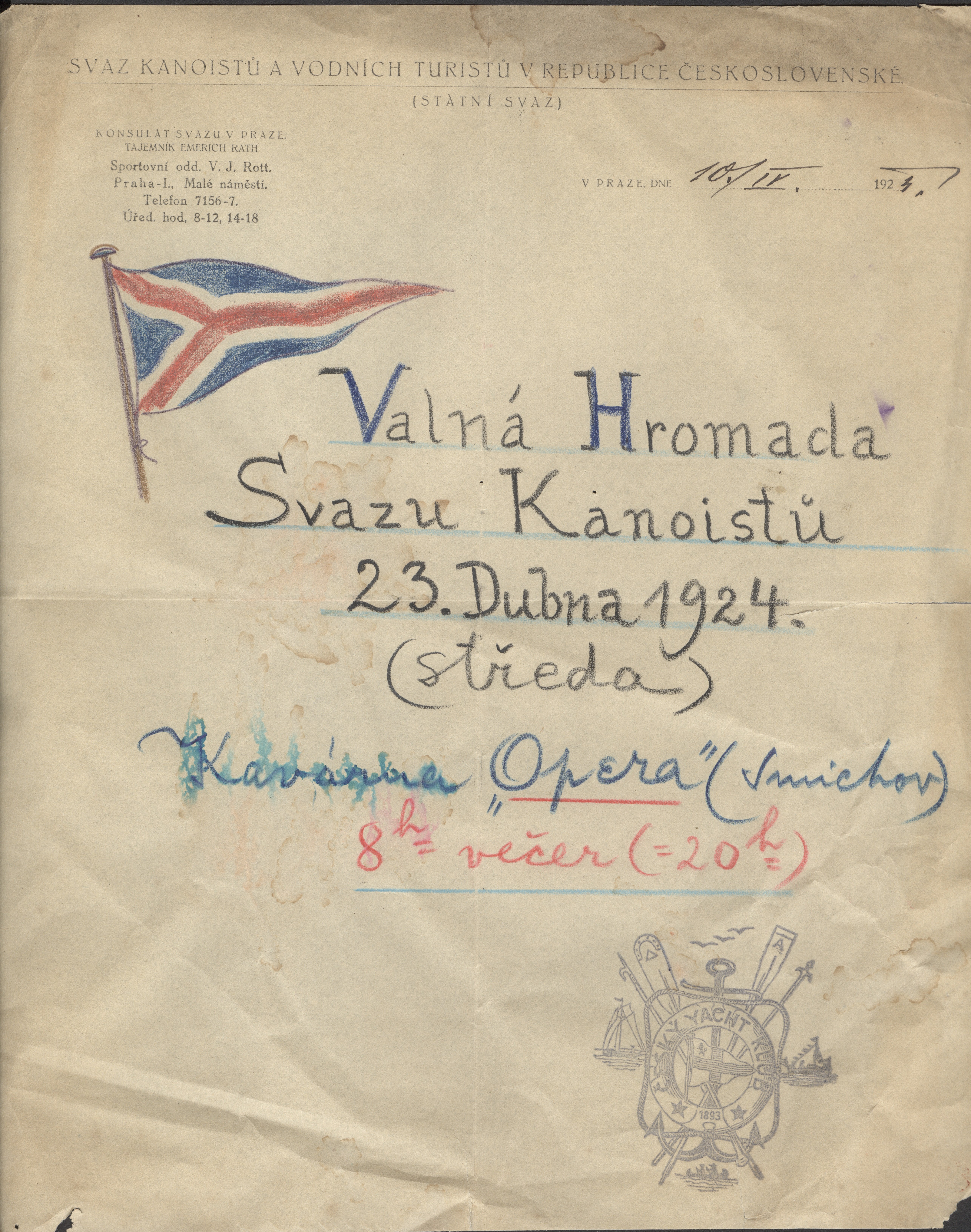 Náhledový obrázek Valná hromada svazu kanoistů - 1