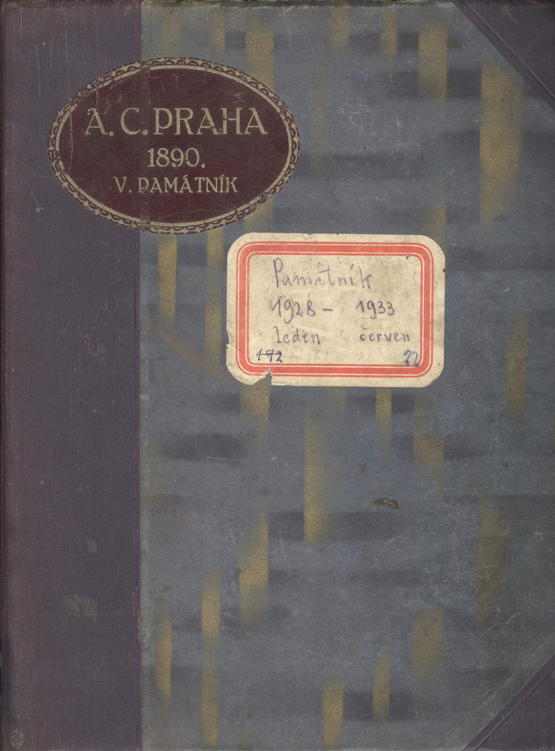 Náhledový obrázek předmětu AC Sparta Praha. Památník V. 1928-1933