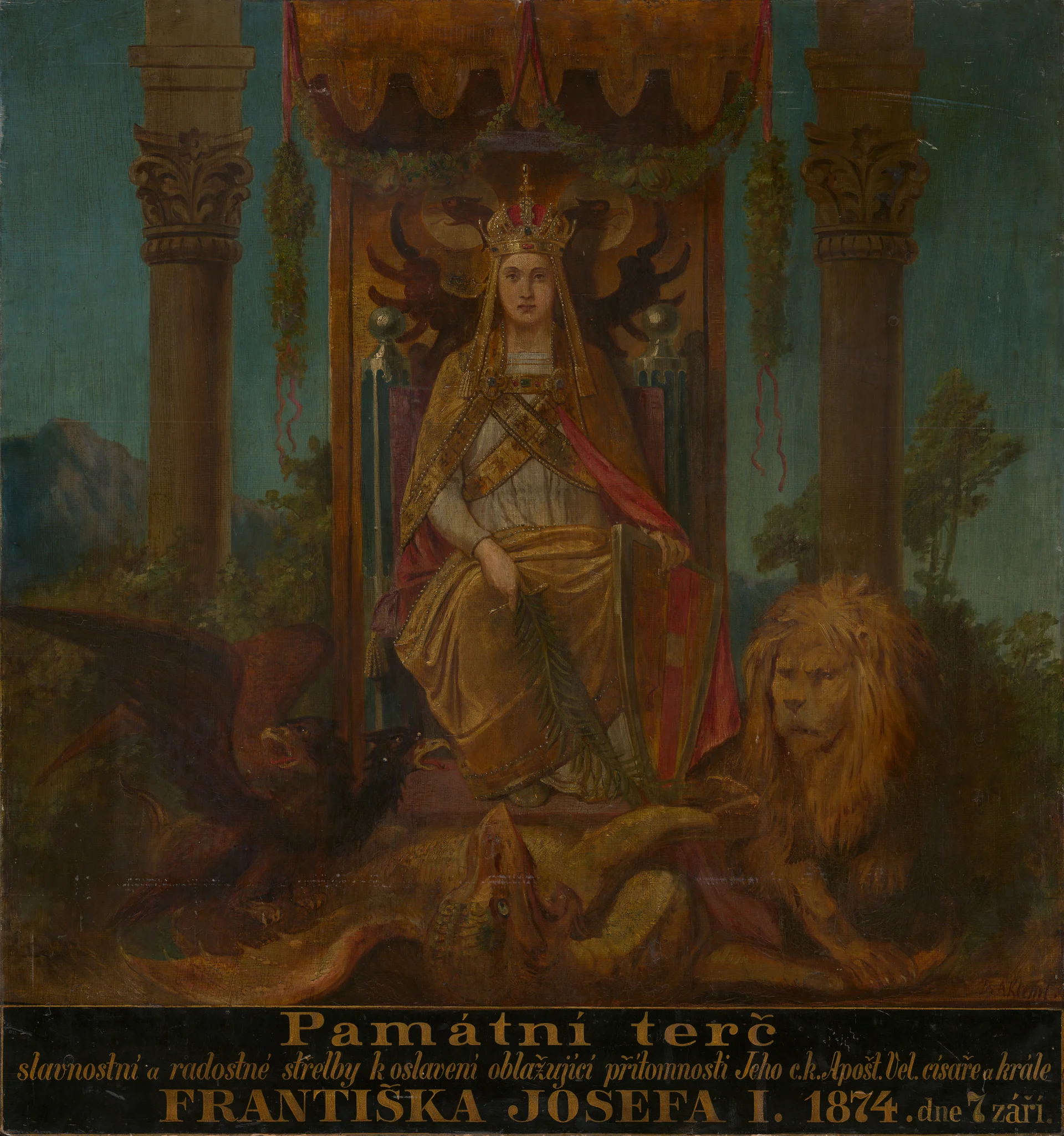 Obrázek Alegorie Rakouska-Uherska, střelecký terč