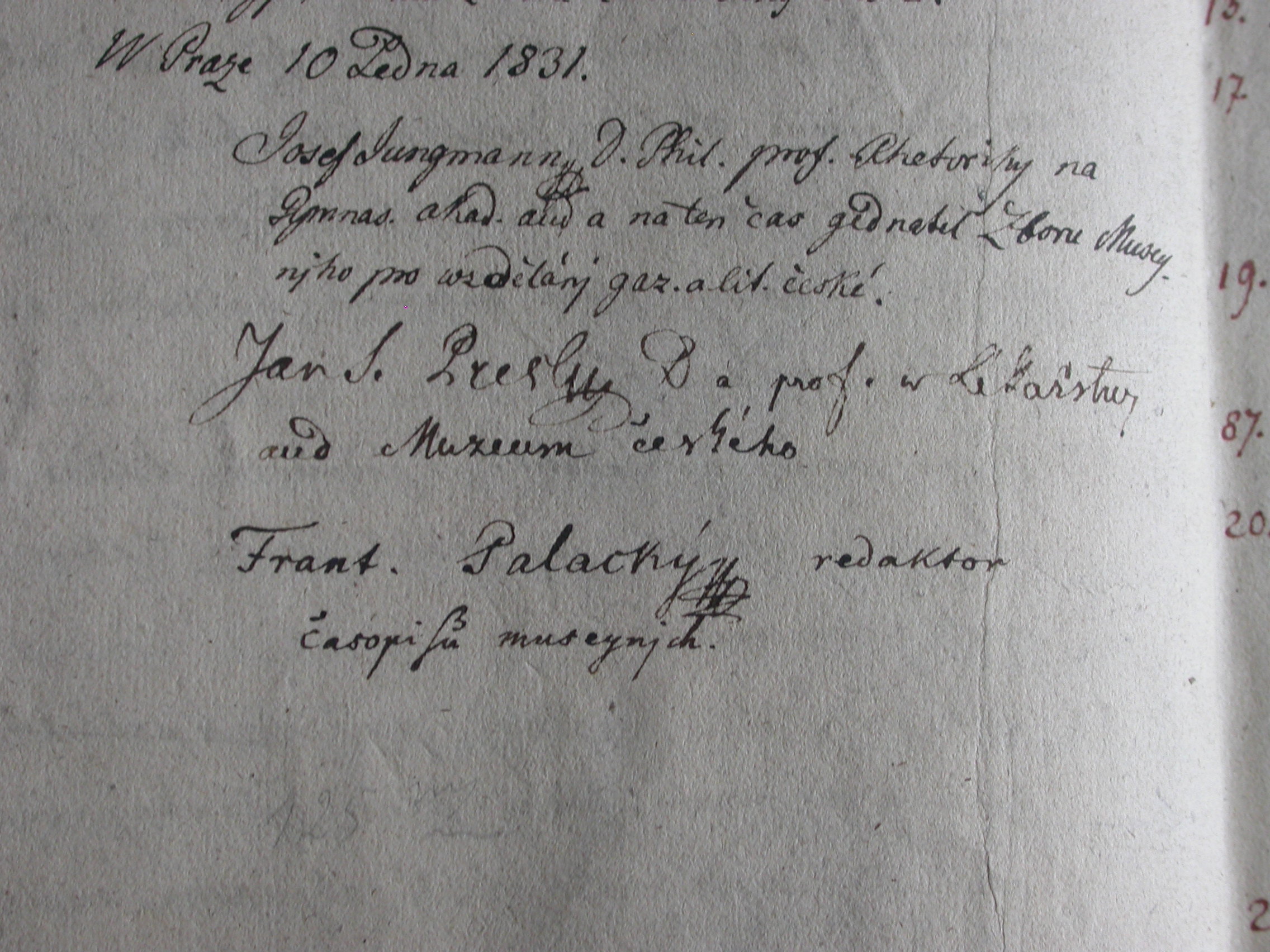 Náhledový obrázek Jednací protokoly schůzí Kuratoria Matice české, 1831–1846 - 1