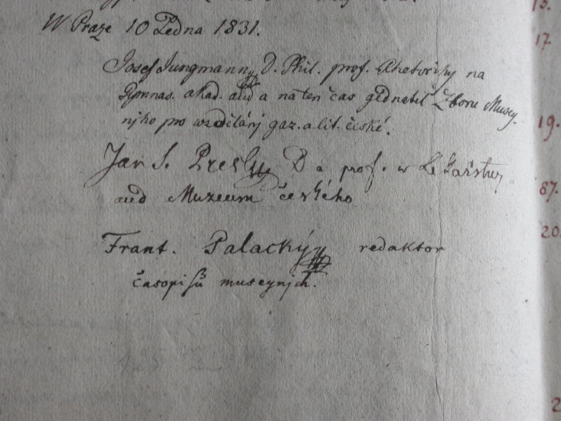 Náhledový obrázek předmětu Jednací protokoly schůzí Kuratoria Matice české, 1831–1846