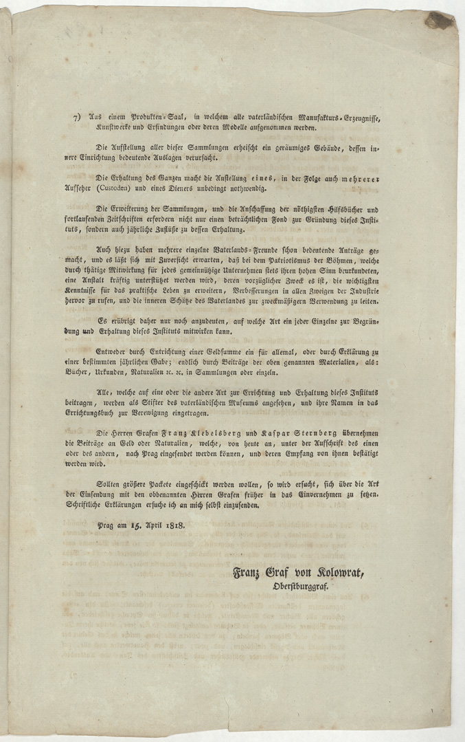 Náhledový obrázek Založení Národního muzea – Provolání - 9