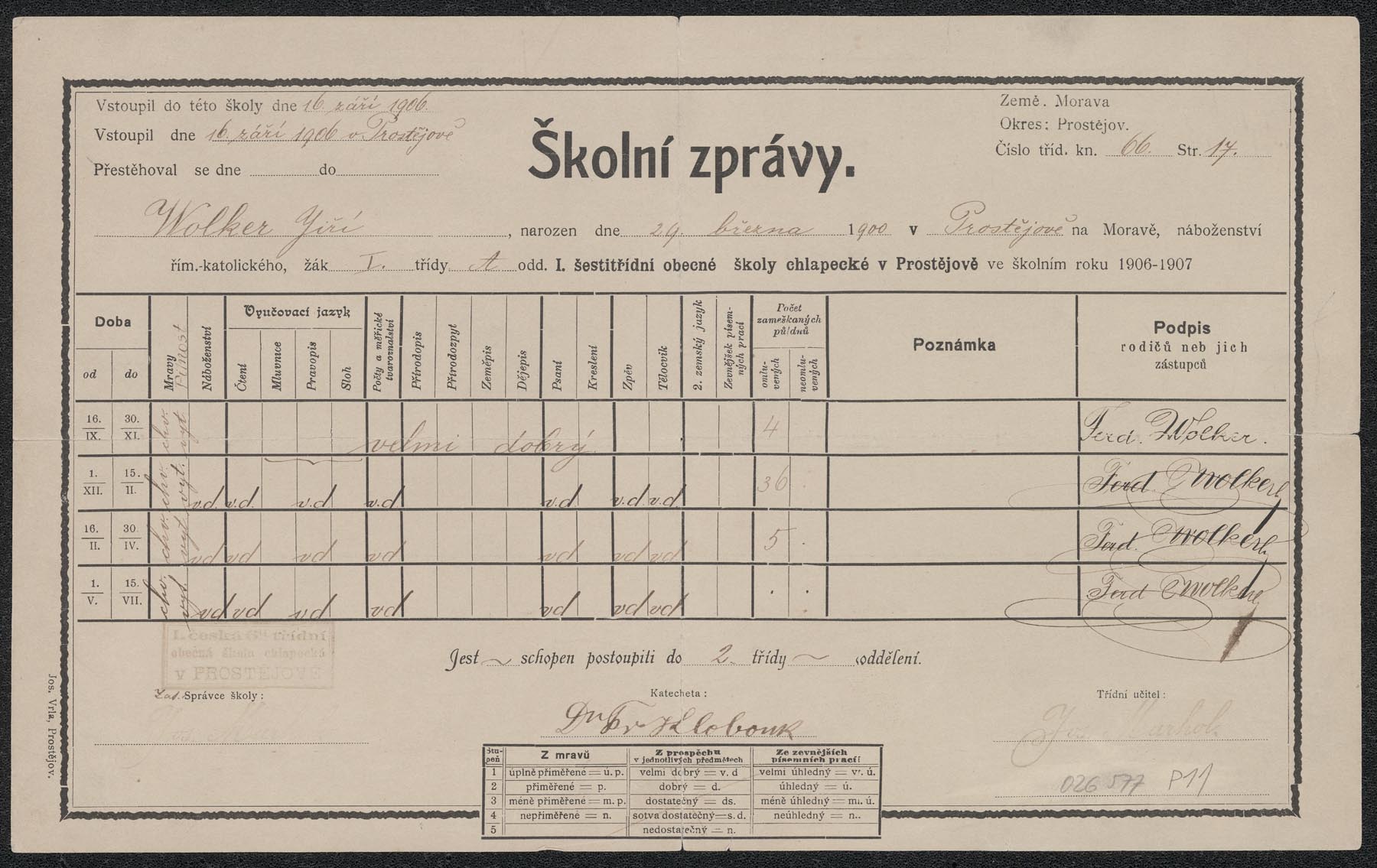 Náhledový obrázek Školní zpráva - 1