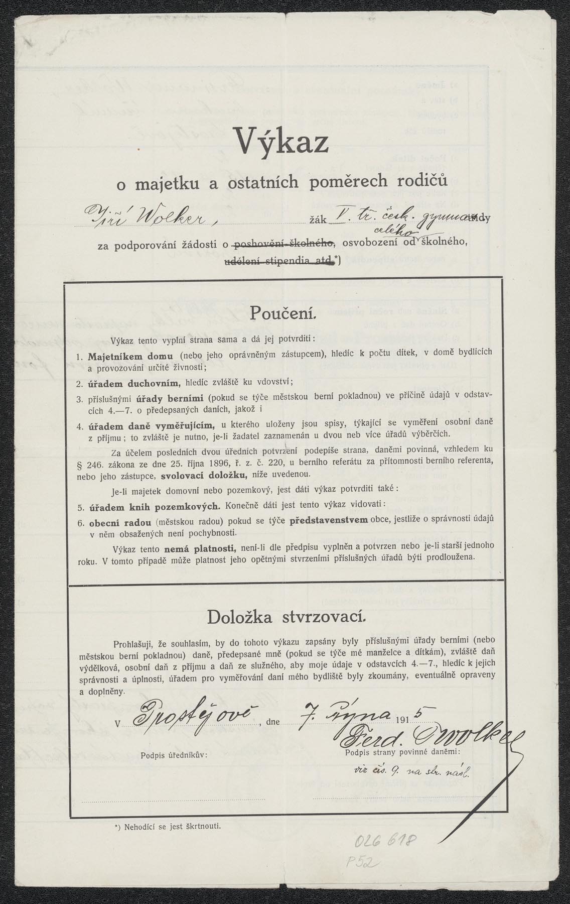 Náhledový obrázek Výkaz - 1