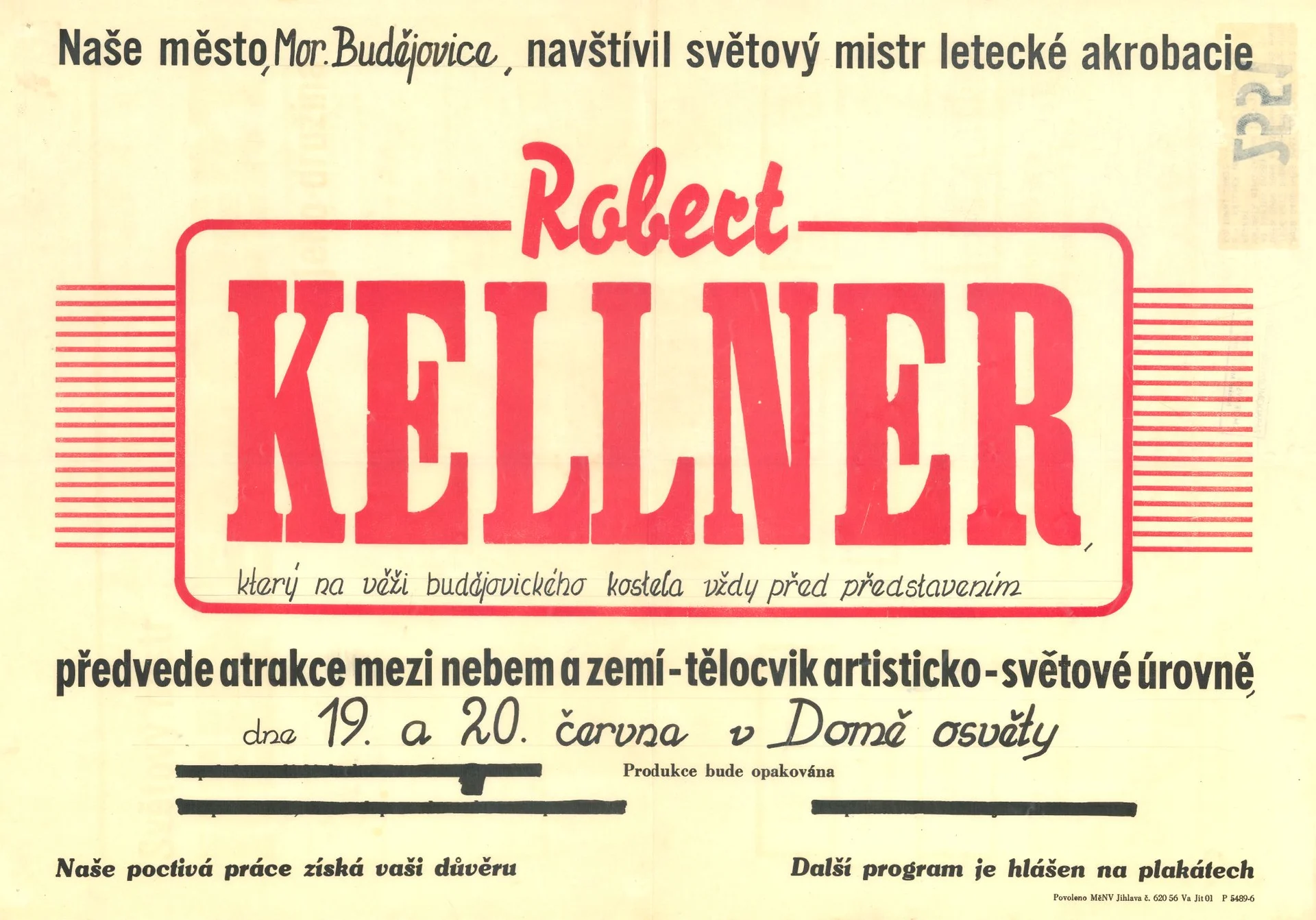 Náhledový obrázek předmětu Robert Kellner, mistr letecké akrobacie