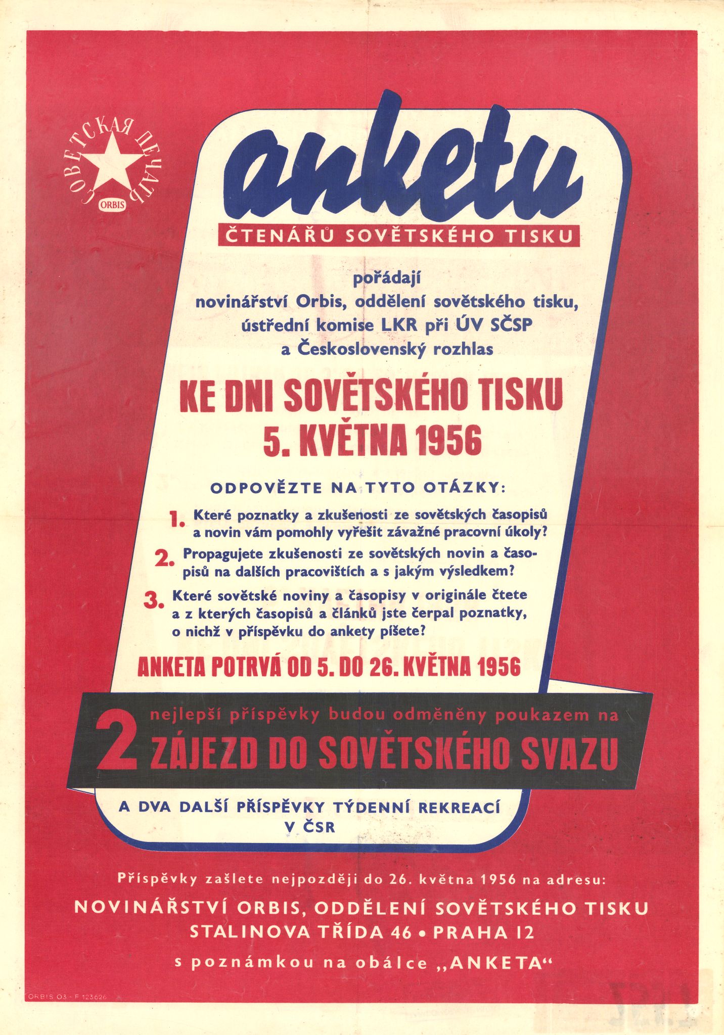 Náhledový obrázek Anketa čtenářů sovětského tisku - 1