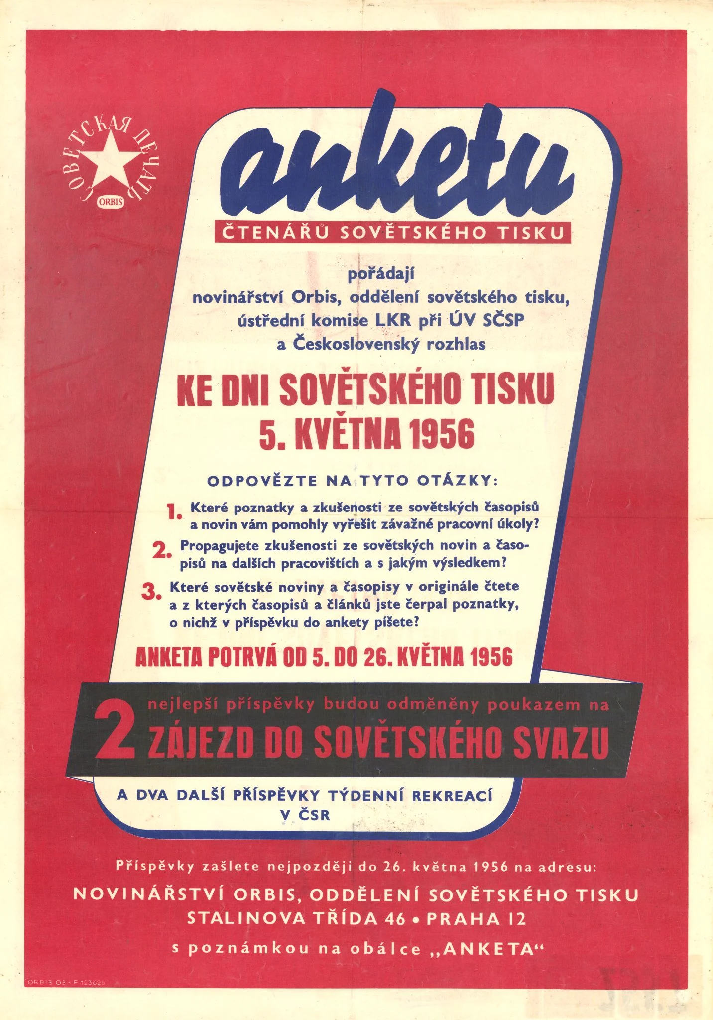 Náhledový obrázek předmětu Anketa čtenářů sovětského tisku