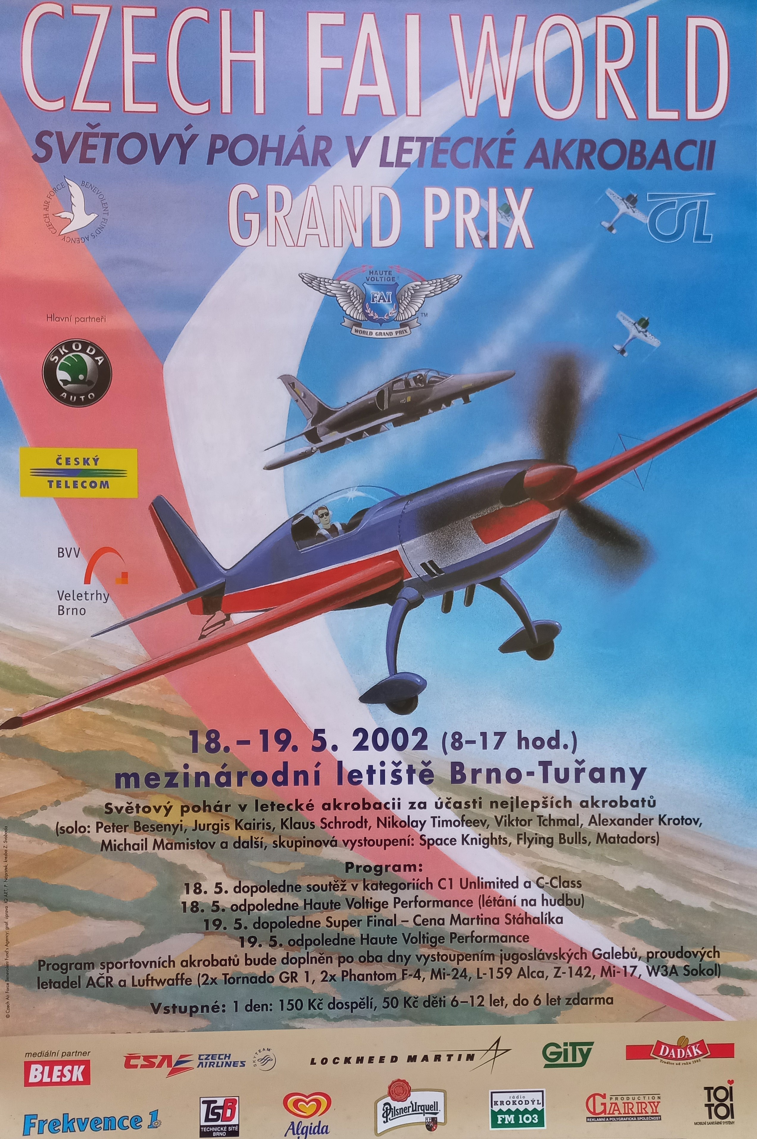 Náhledový obrázek Světový pohár v letecké akrobacii. Grand Prix. Brno 2002 - 1