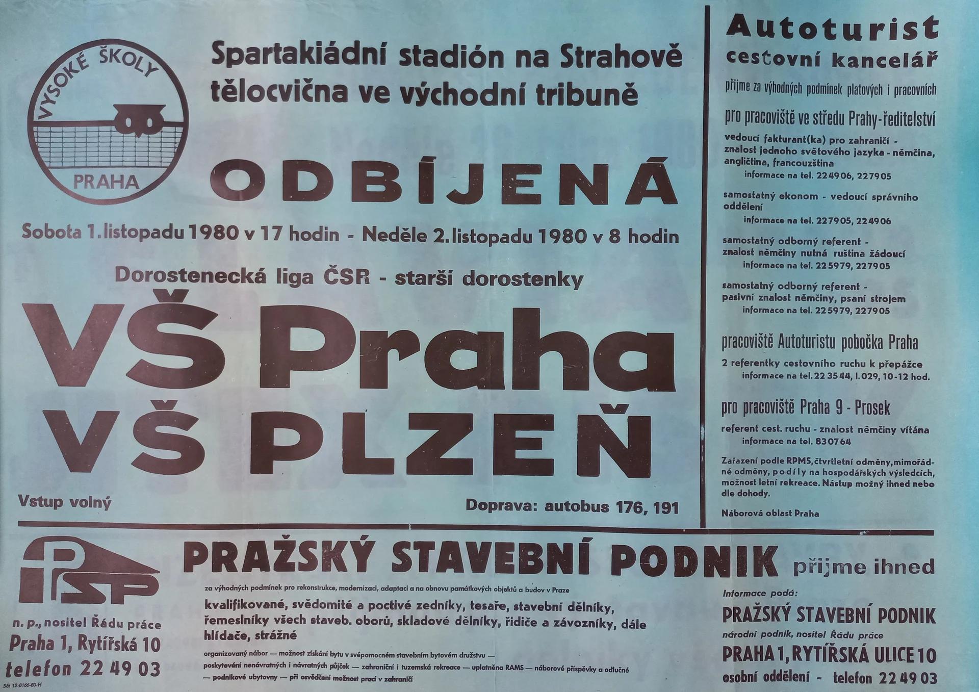 Náhledový obrázek předmětu Dorostenecká liga ČSR. VŠ Praha - VŠ Plzeň