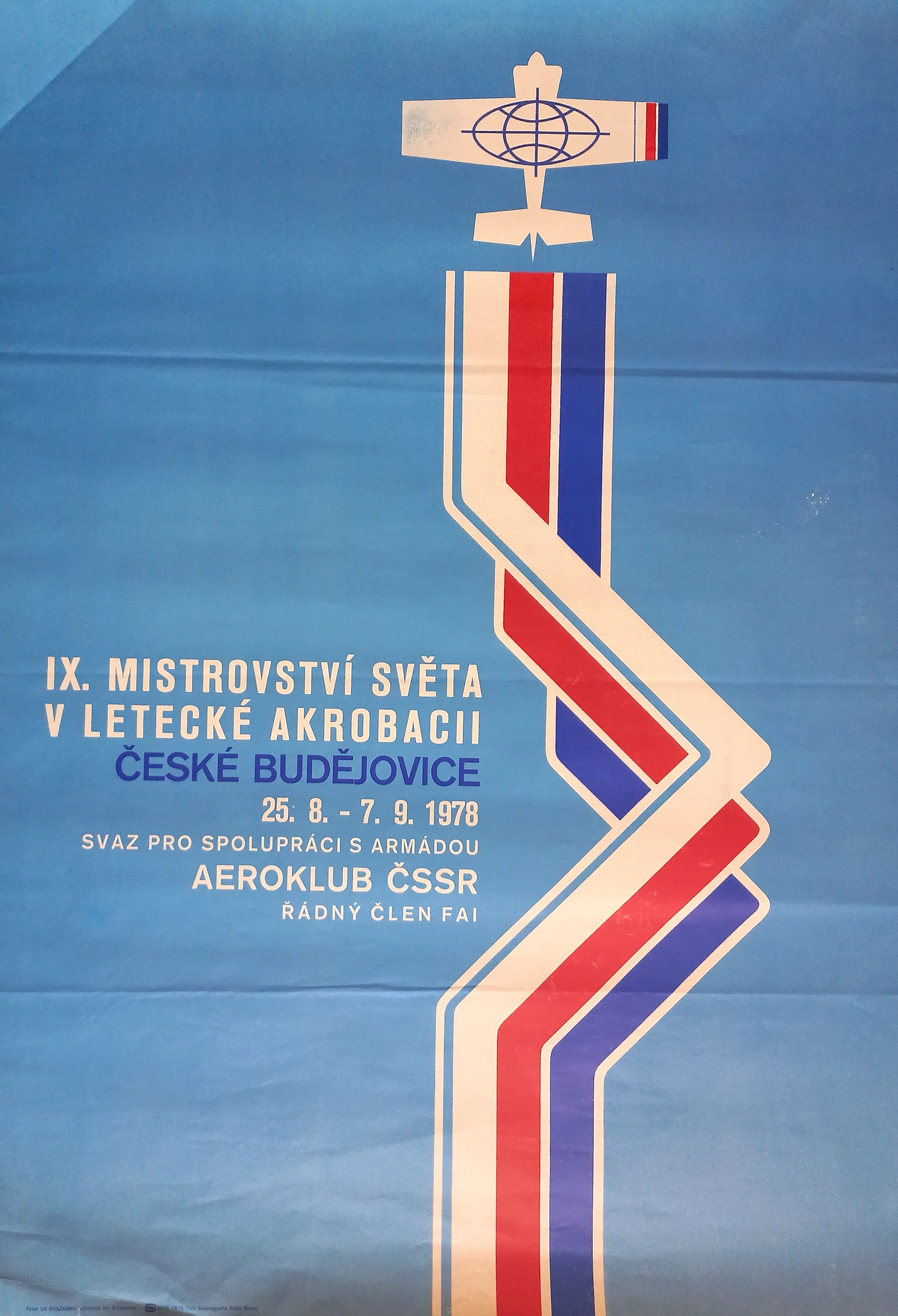 Náhledový obrázek předmětu Mistrovství světa v letecké akrobacii. České Budějovice 1978