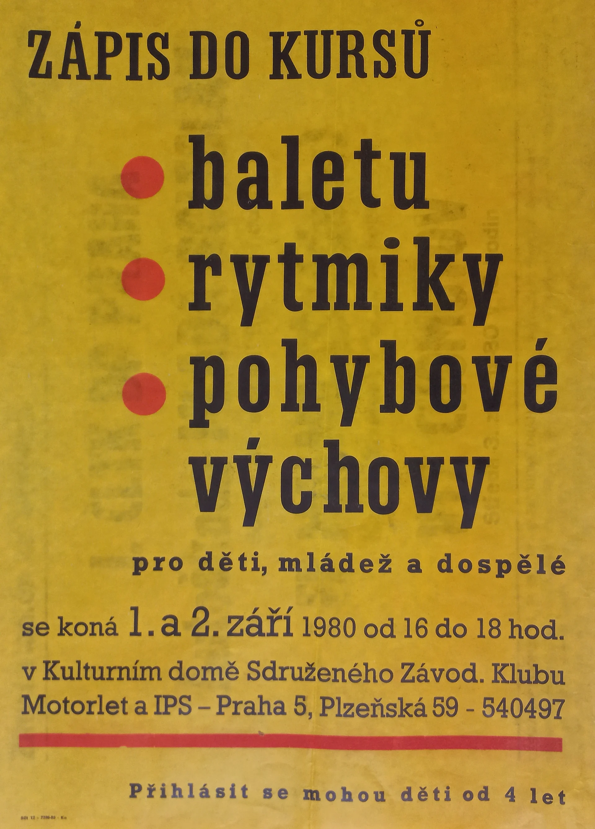Náhledový obrázek předmětu Zápis do kurzů baletu, rytmiky, pohybové výchovy pro děti, mládež a dospělé